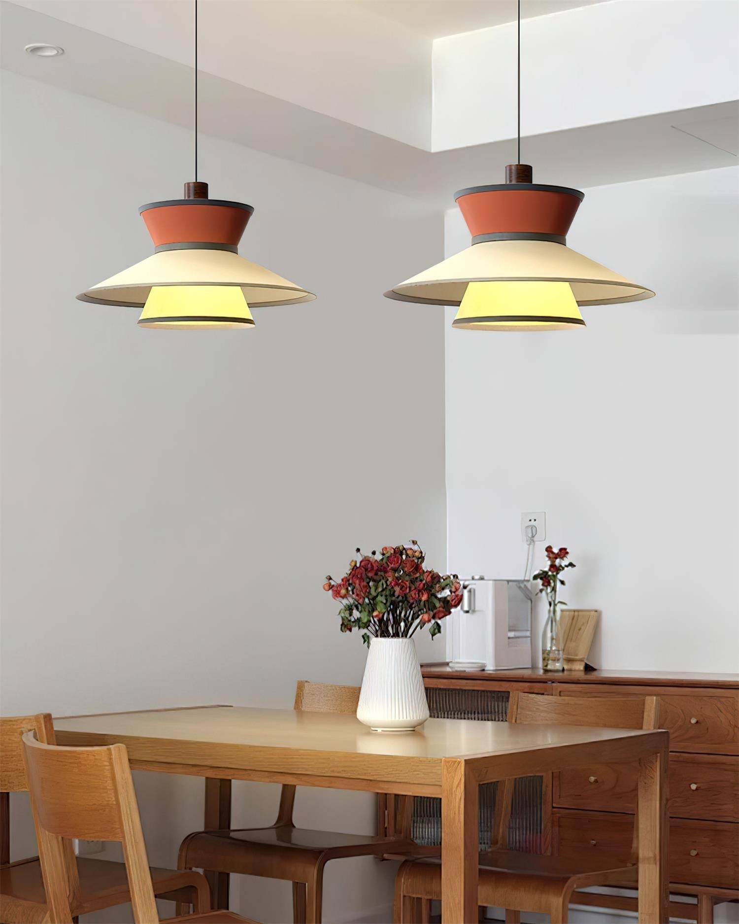 Modula Oriental Fabric Pendant Light