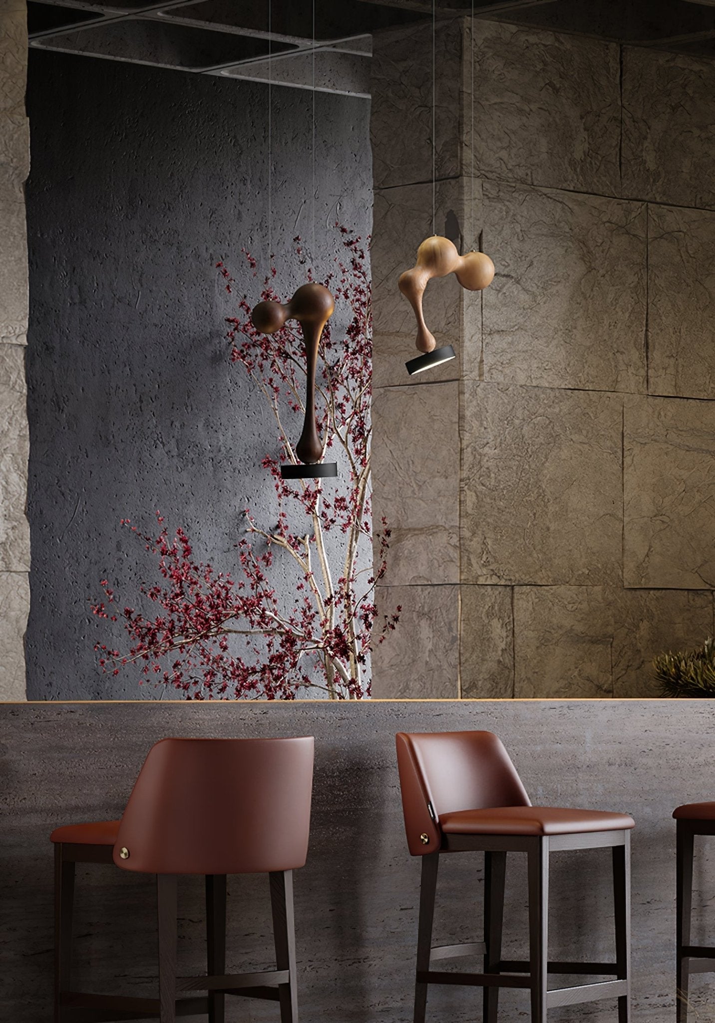 Drovia Rustic Wooden Pendant Light - Blowlighting