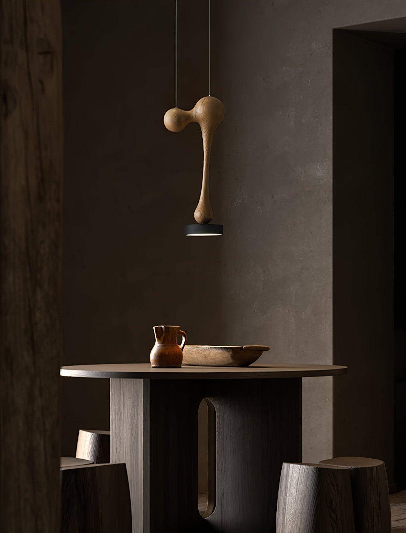 Drovia Rustic Wooden Pendant Light - Blowlighting
