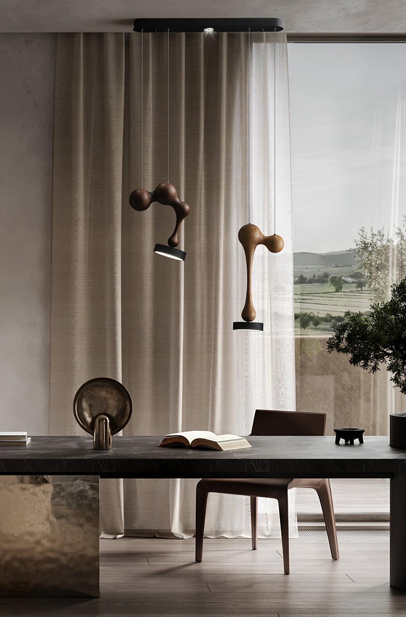 Drovia Rustic Wooden Pendant Light - Blowlighting