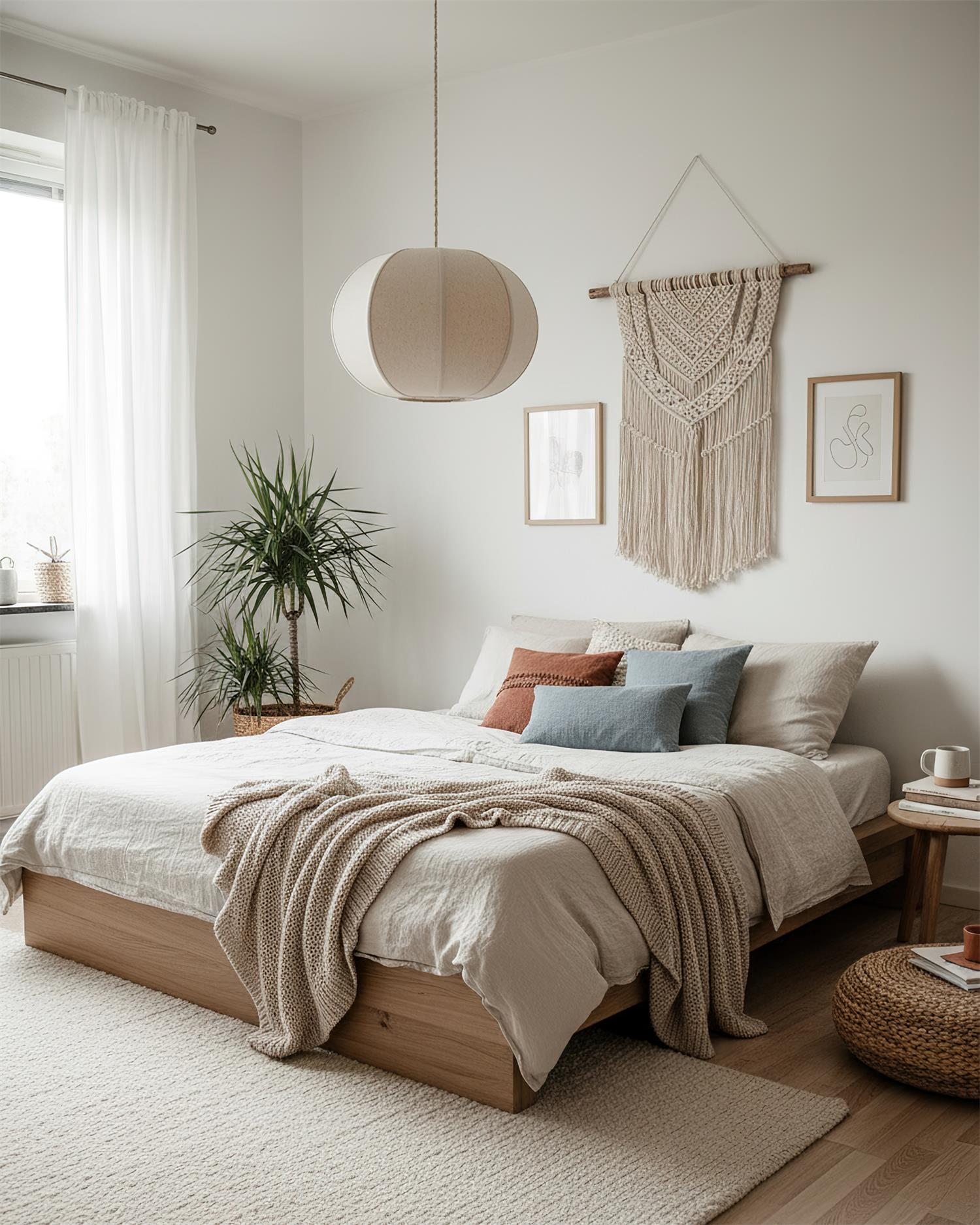 Mollis Scandinavian Fabric Pendant Light