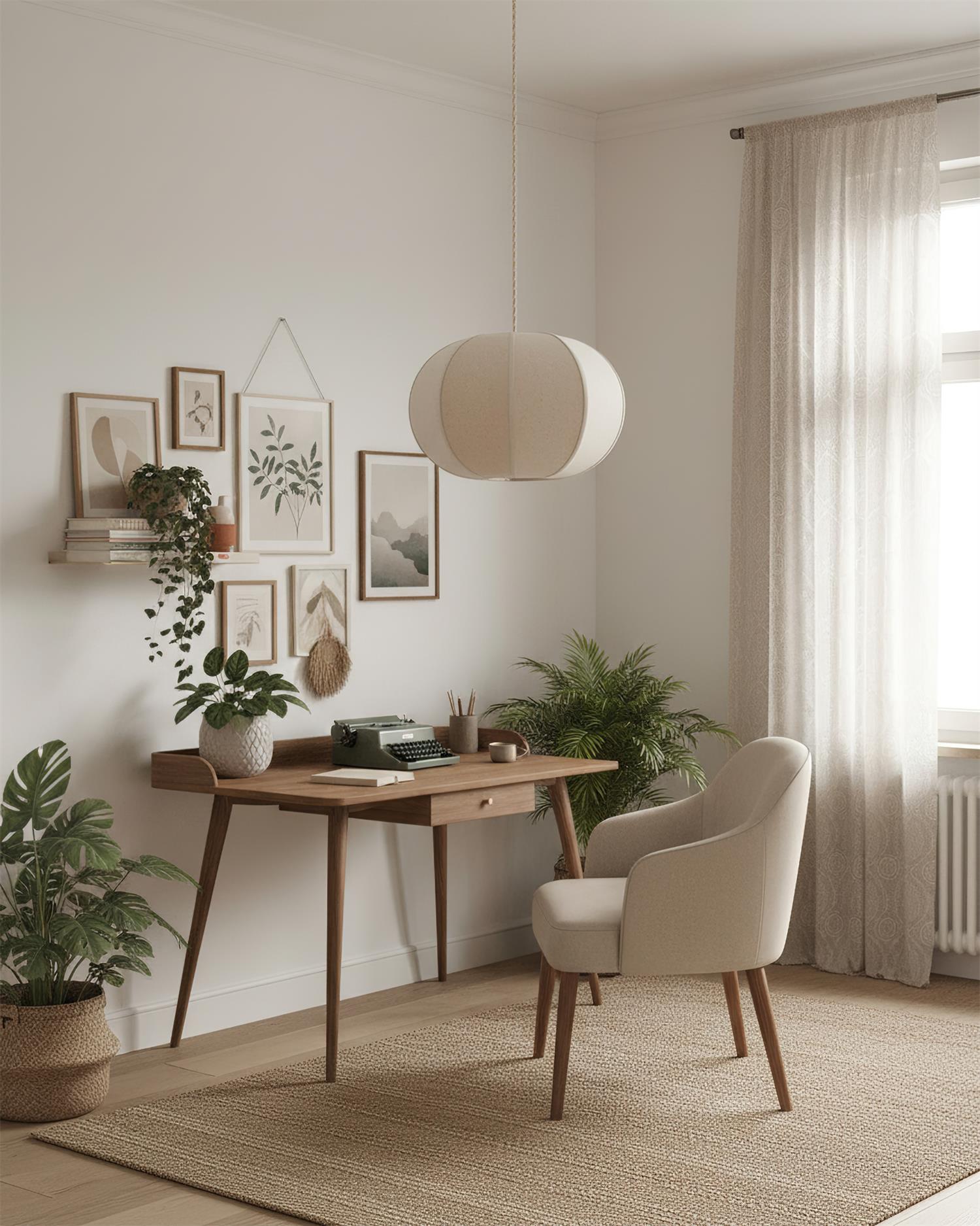 Mollis Scandinavian Fabric Pendant Light