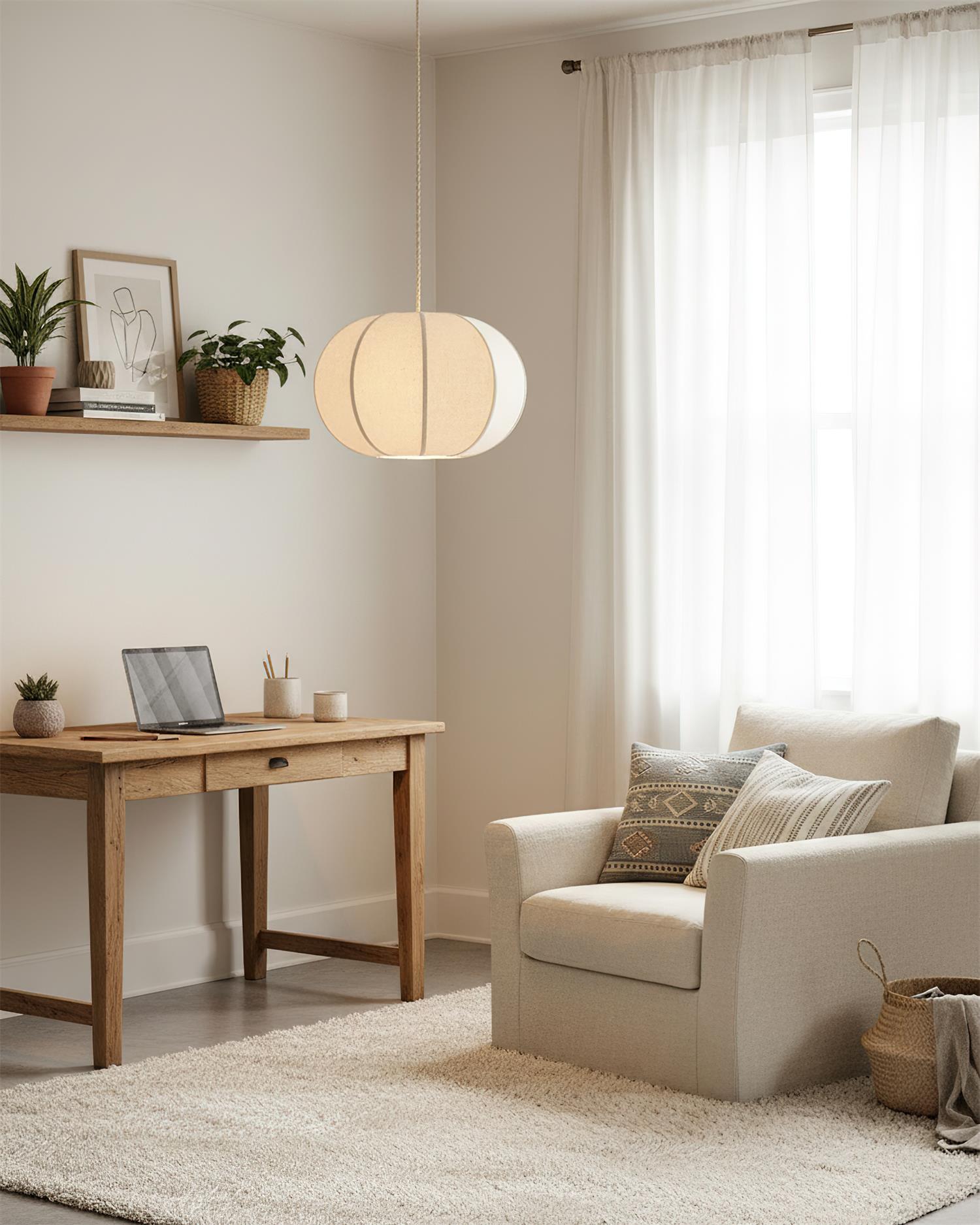 Mollis Scandinavian Fabric Pendant Light