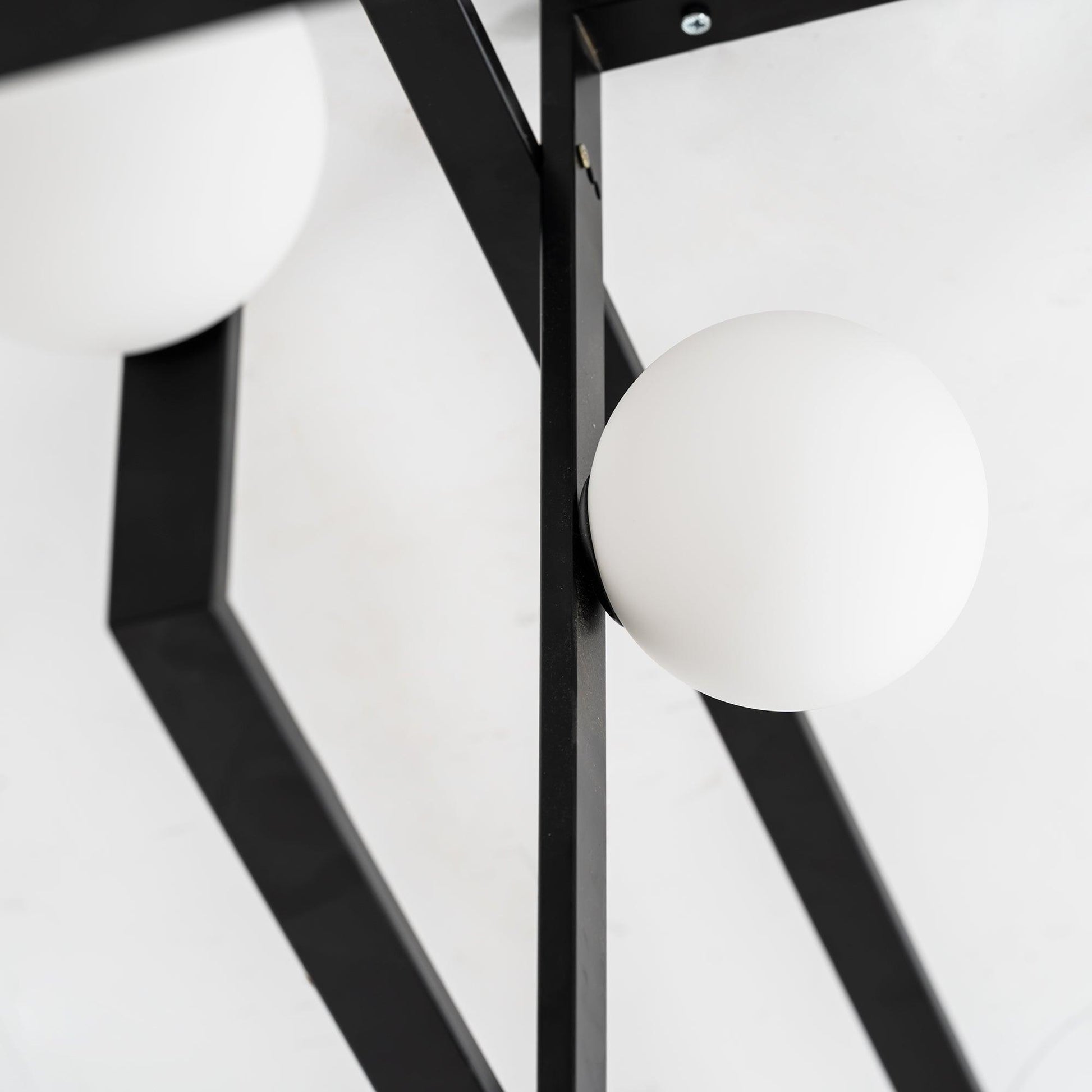 Lustra Chandelier Mondrian Glass Brass Geometric Modern - Blowlighting