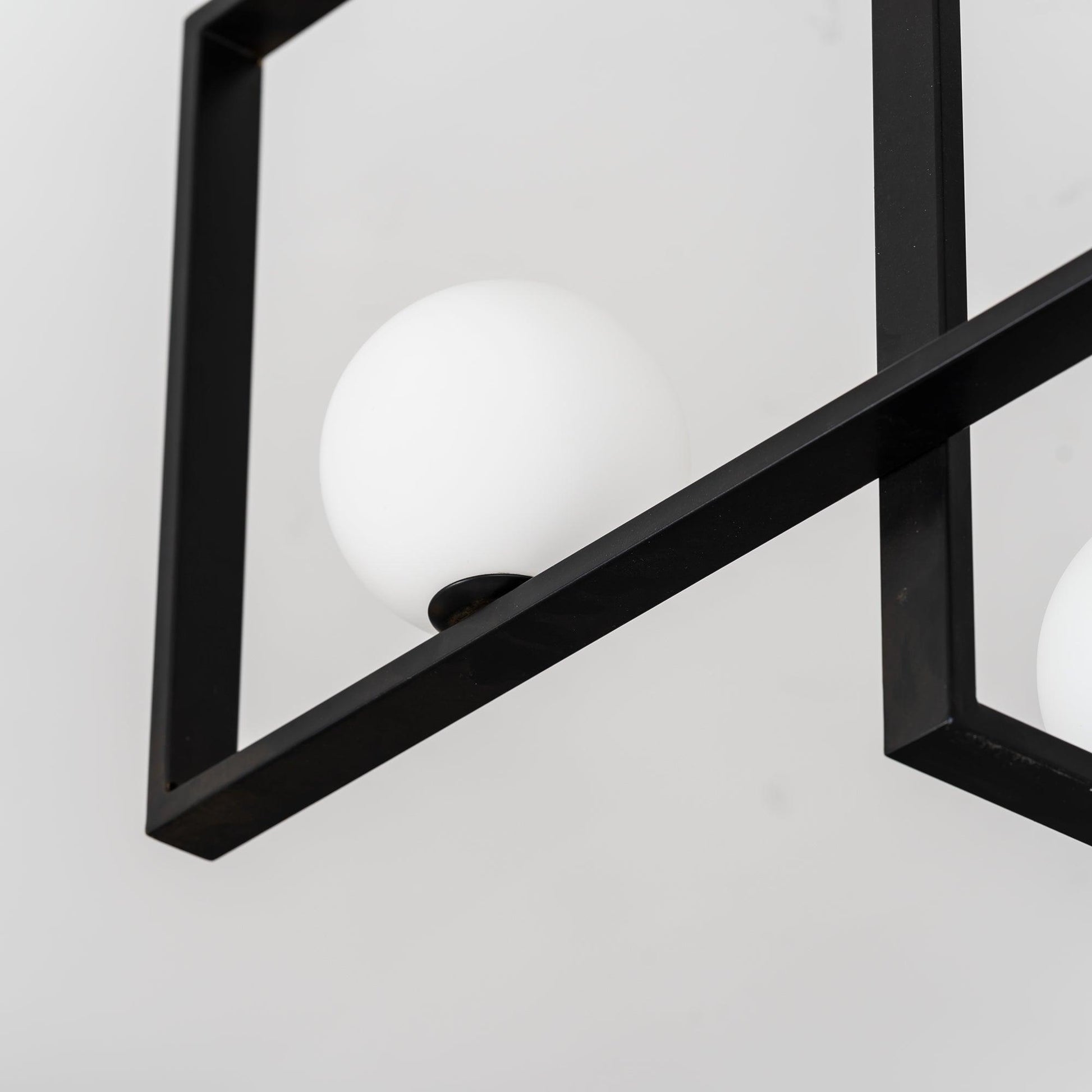 Lustra Chandelier Mondrian Glass Brass Geometric Modern - Blowlighting