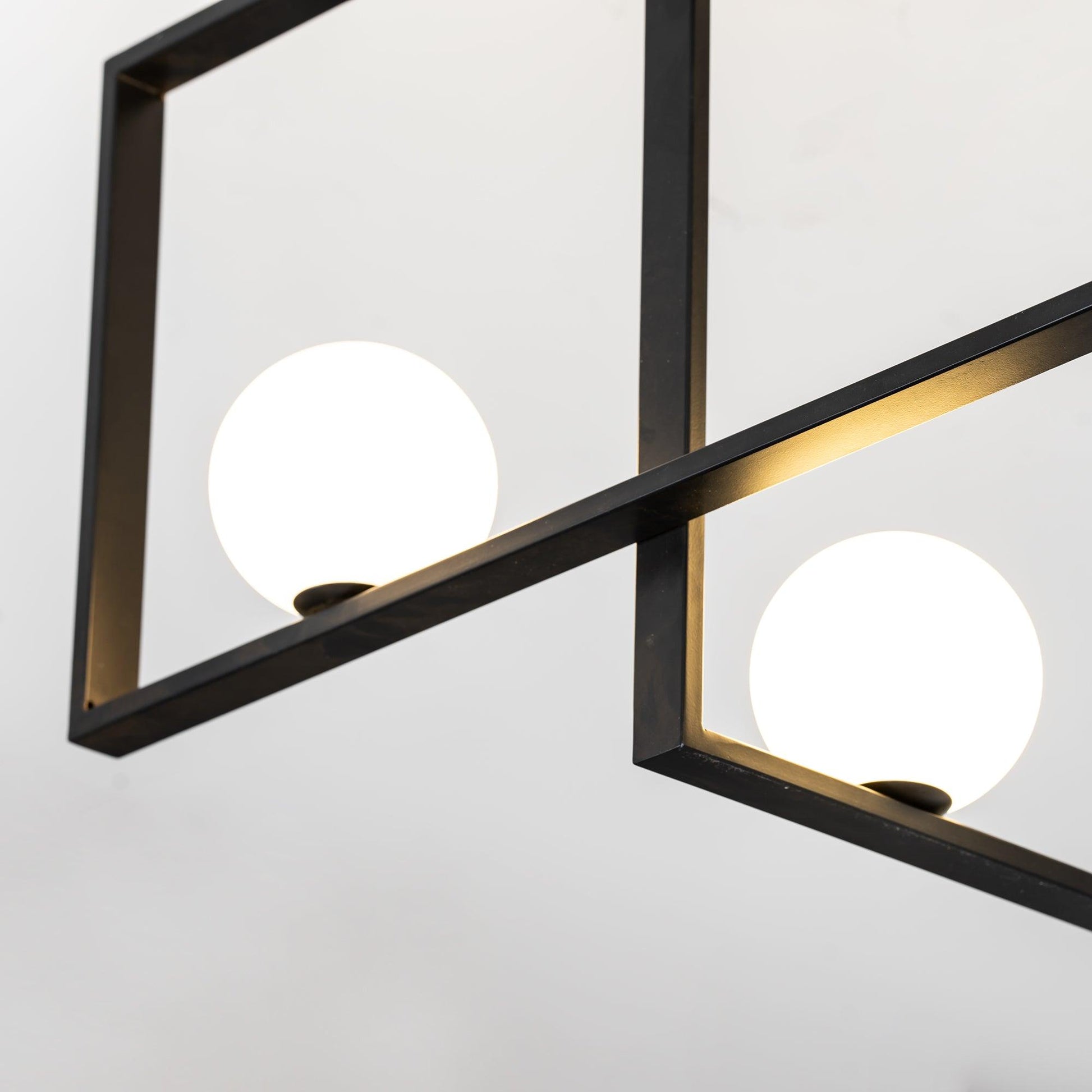 Lustra Chandelier Mondrian Glass Brass Geometric Modern - Blowlighting