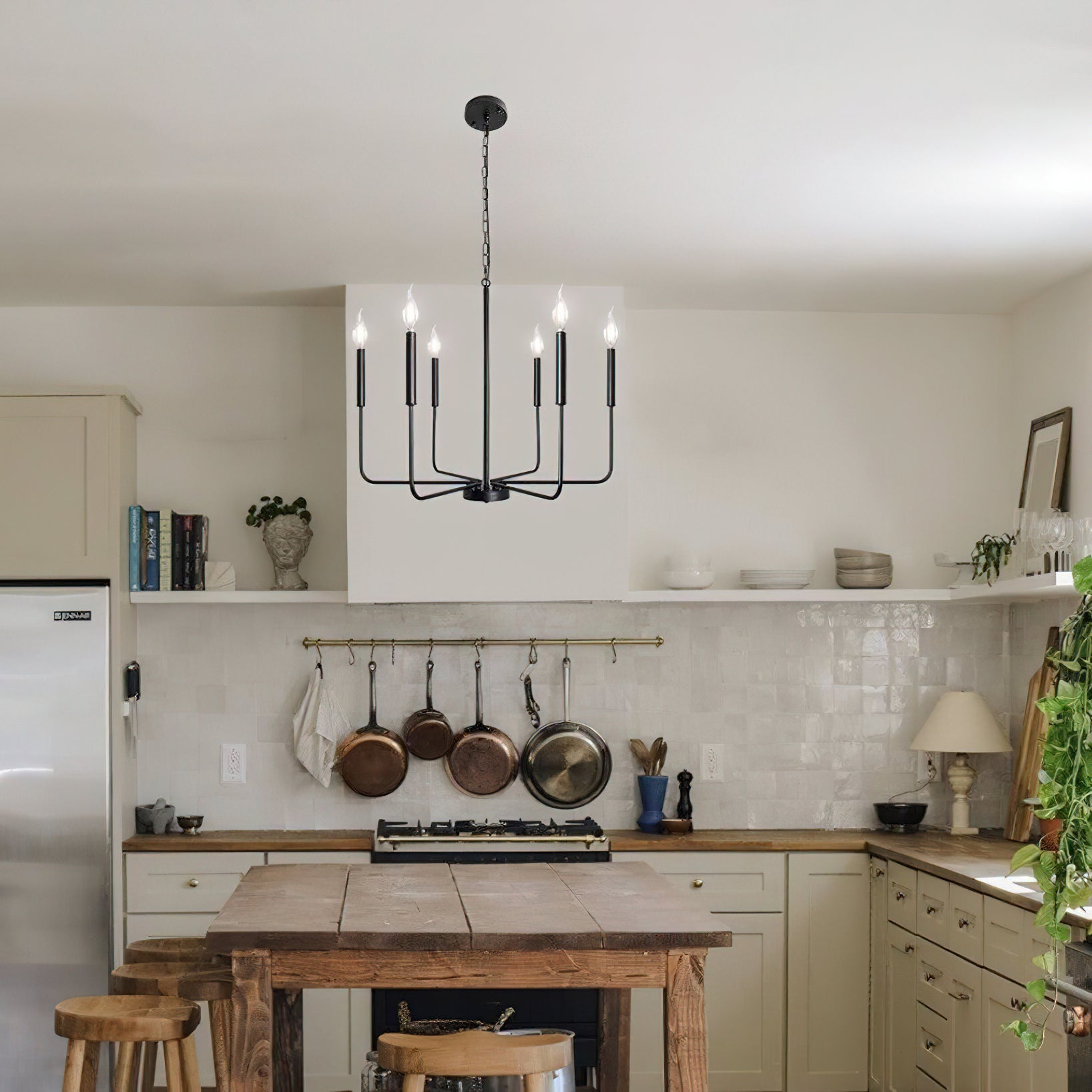 Lustra Chandelier Candle Arm Modern - Blowlighting