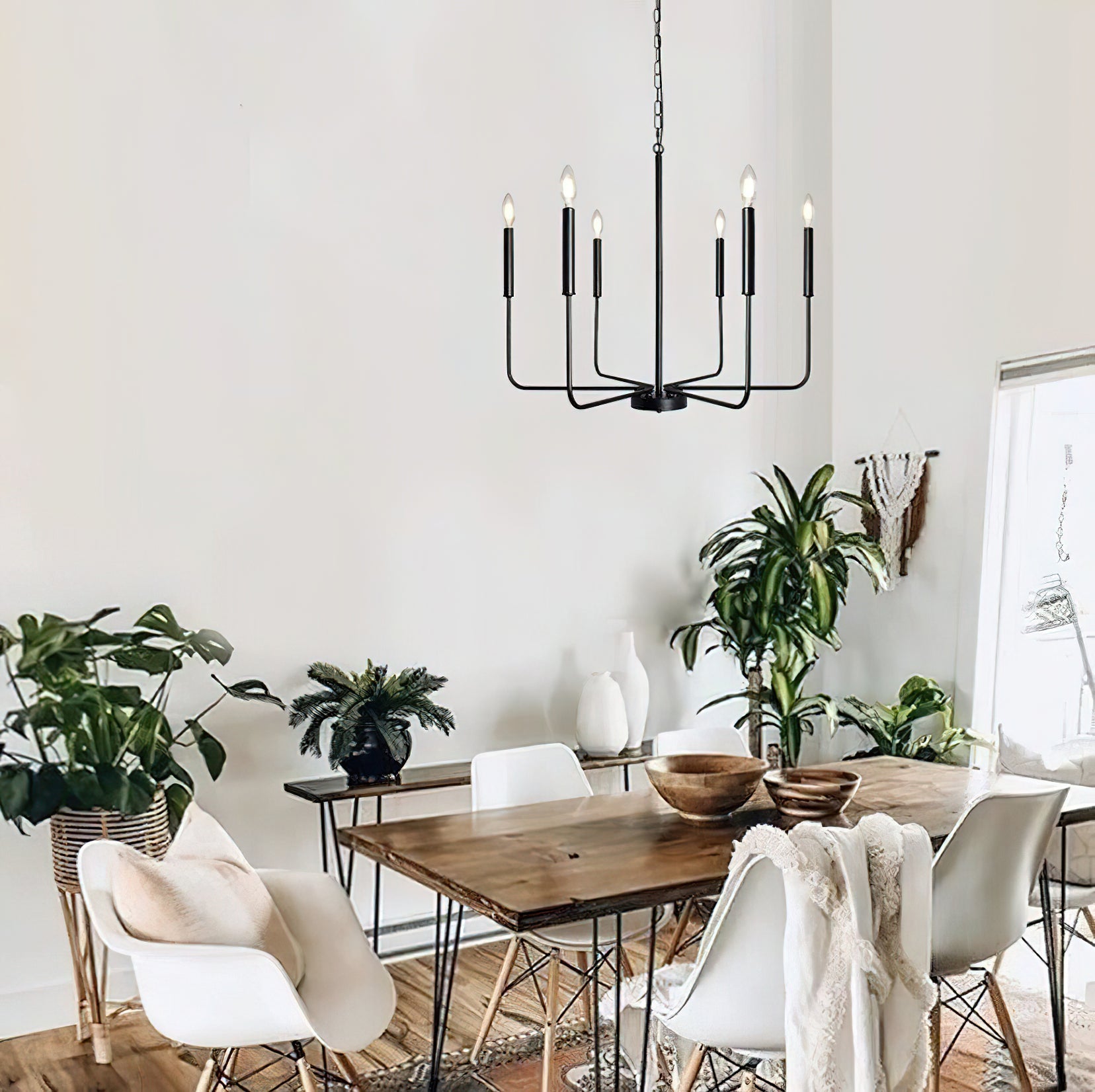 Lustra Chandelier Candle Arm Modern - Blowlighting