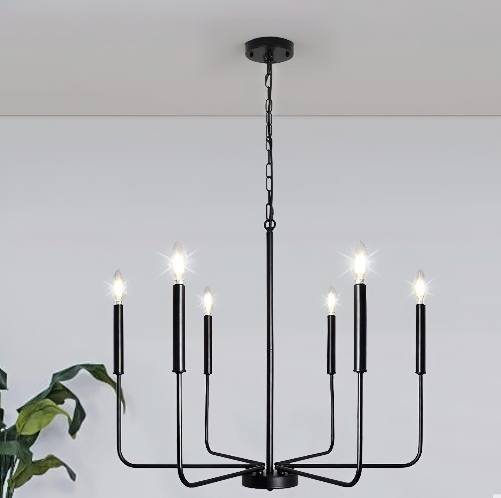Lustra Chandelier Candle Arm Modern - Blowlighting