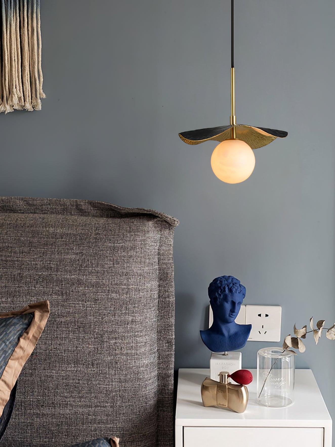 Ivvynen Leaf Canopy Alabaster Pendant Light - Blowlighting