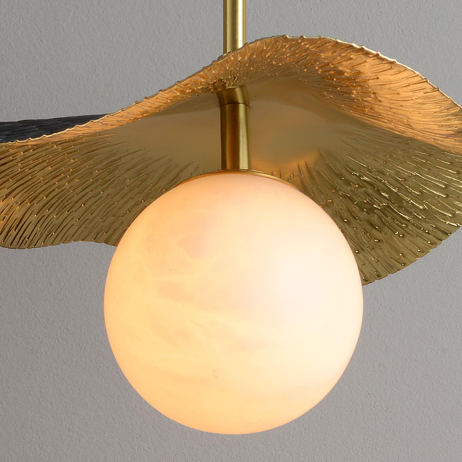 Ivvynen Leaf Canopy Alabaster Pendant Light - Blowlighting
