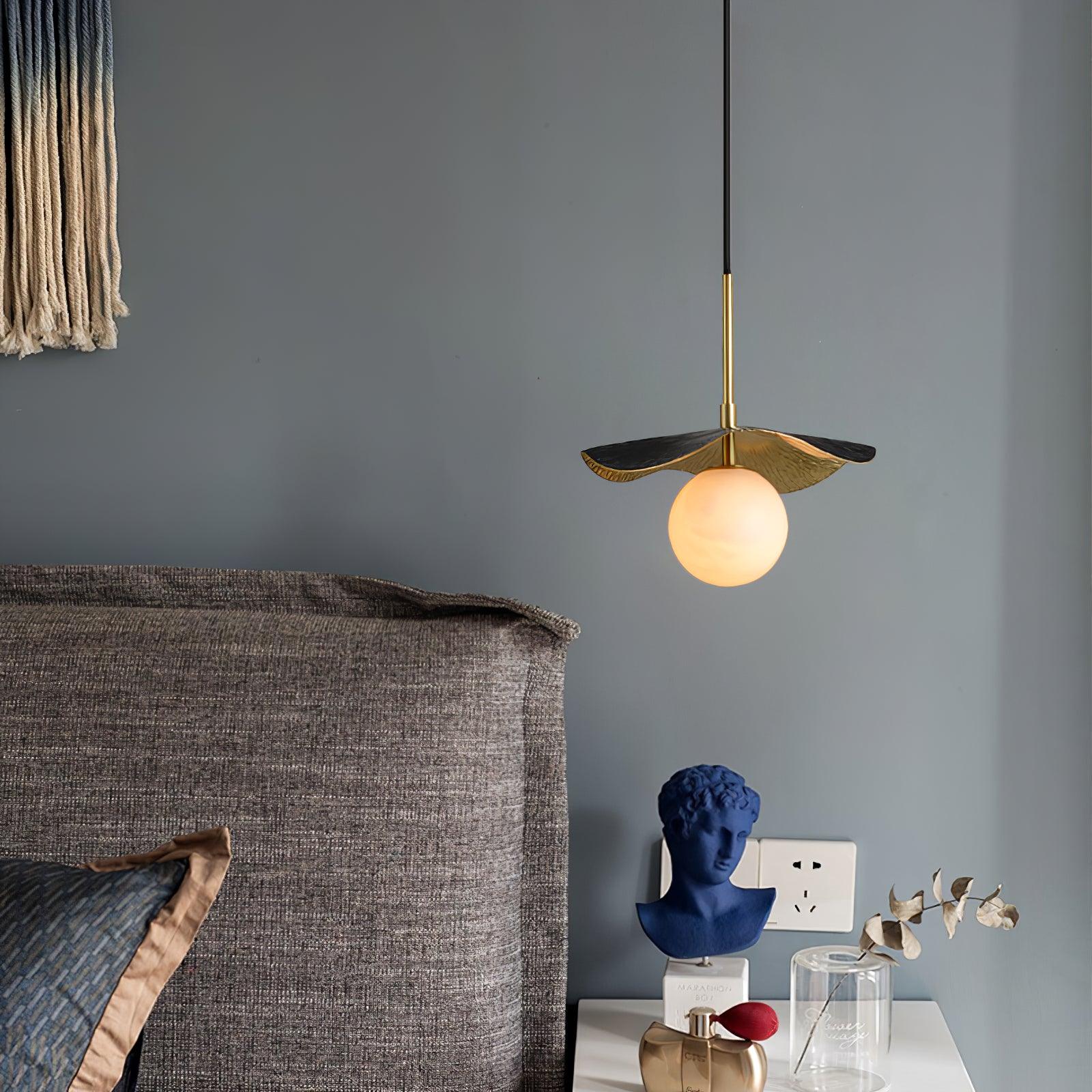 Ivvynen Leaf Canopy Alabaster Pendant Light - Blowlighting