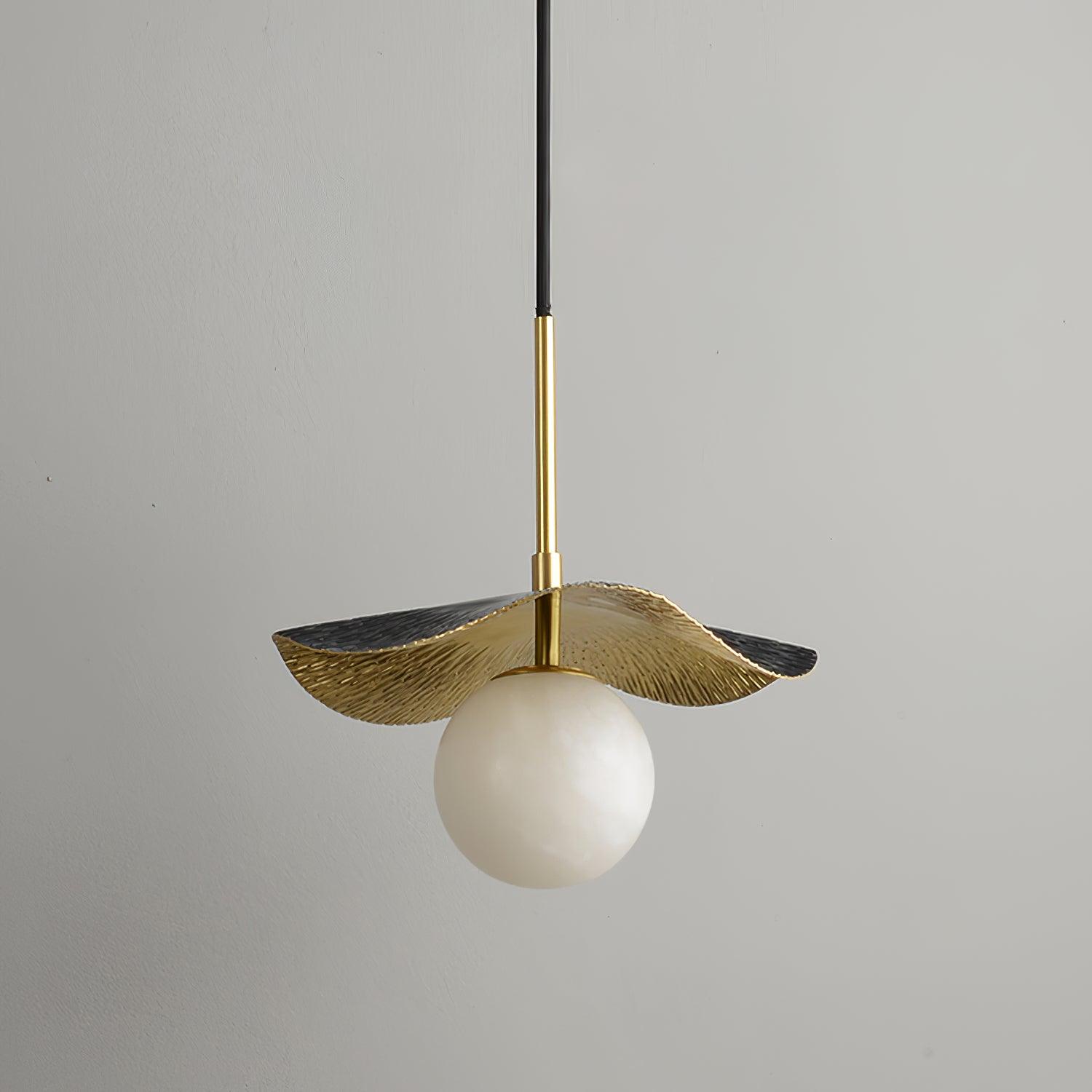 Ivvynen Leaf Canopy Alabaster Pendant Light - Blowlighting