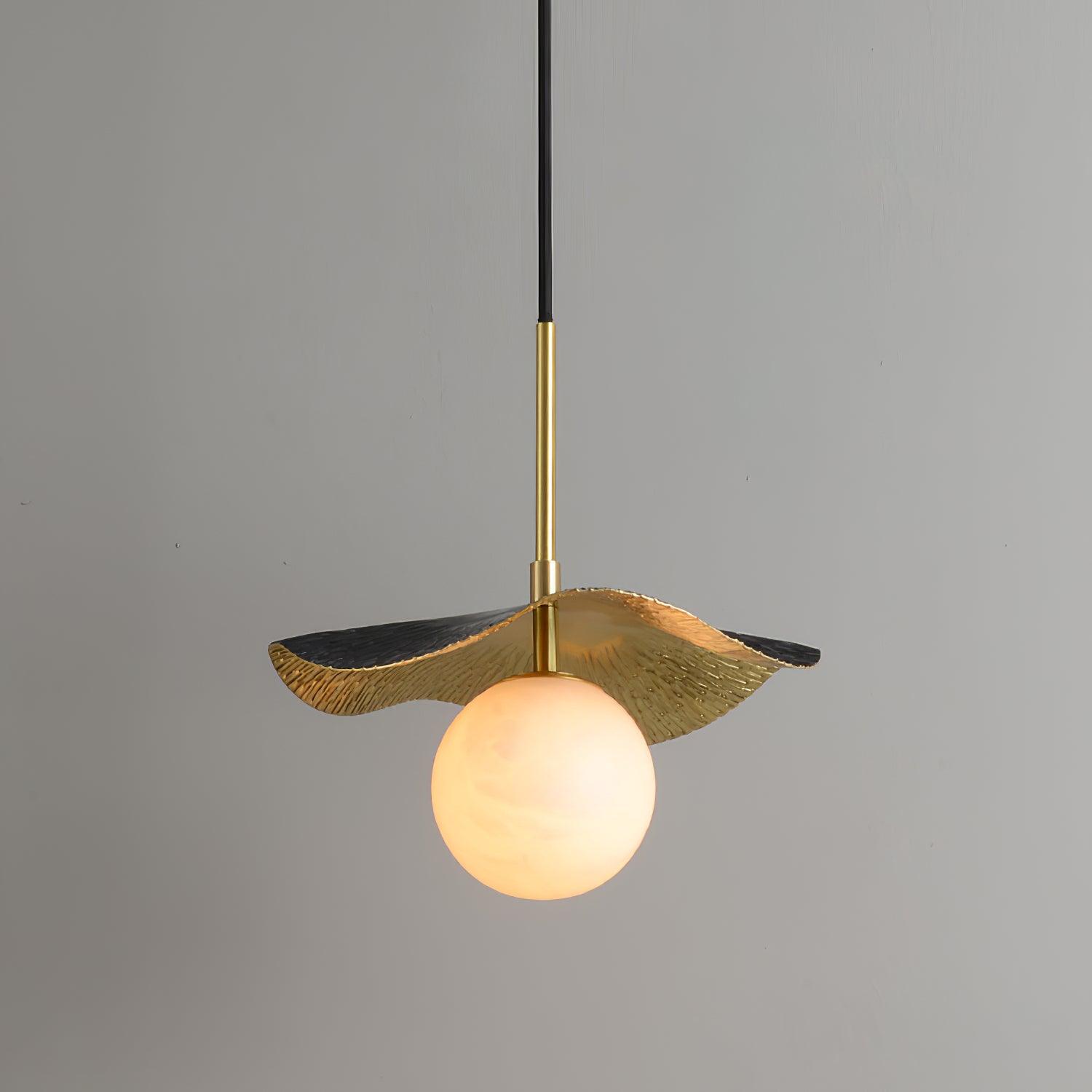 Ivvynen Leaf Canopy Alabaster Pendant Light - Blowlighting