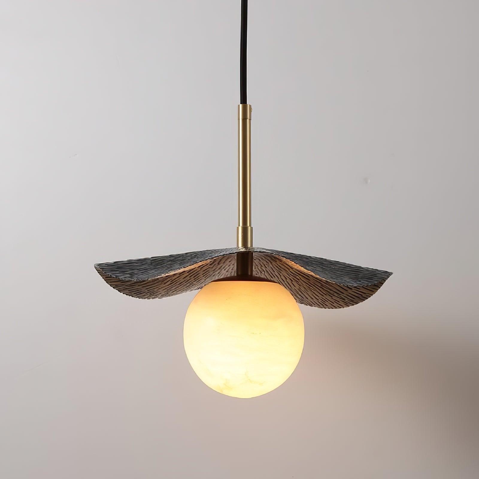 Ivvynen Leaf Canopy Alabaster Pendant Light - Blowlighting
