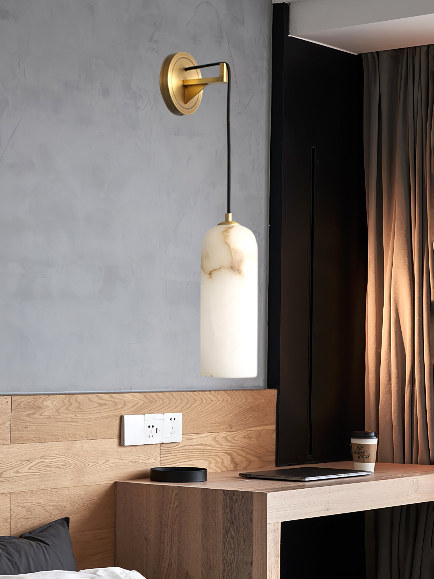 Vaelara Pendant Alabaster Wall Light - Blowlighting