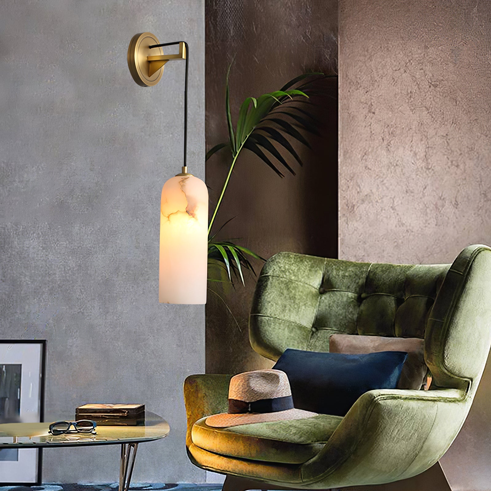 Vaelara Pendant Alabaster Wall Light - Blowlighting