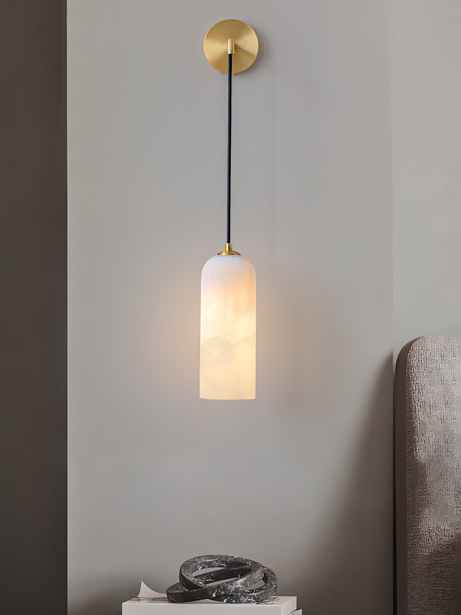 Vaelara Pendant Alabaster Wall Light - Blowlighting