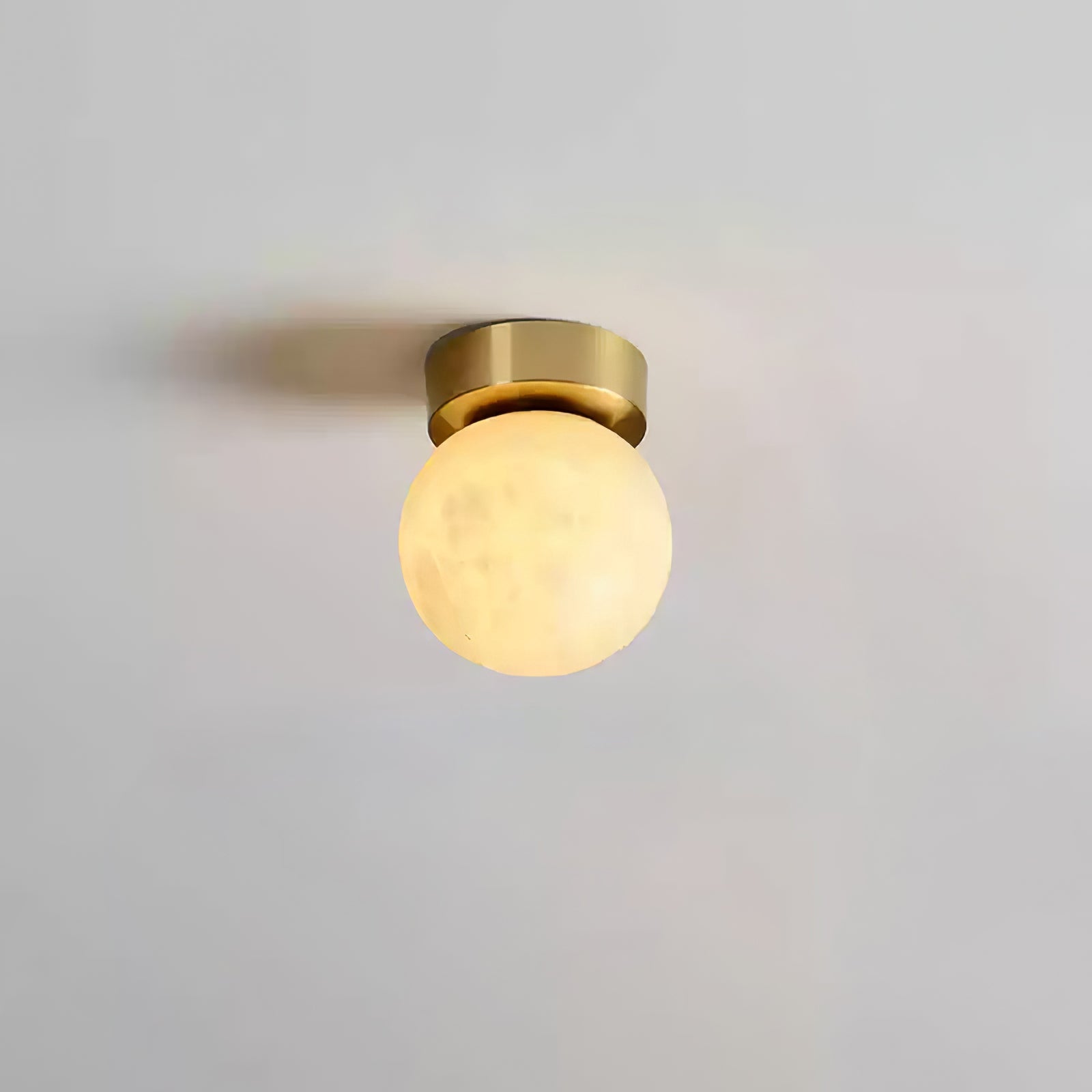 Otheyra Minimalist Alabaster Flush Mount Light - Blowlighting