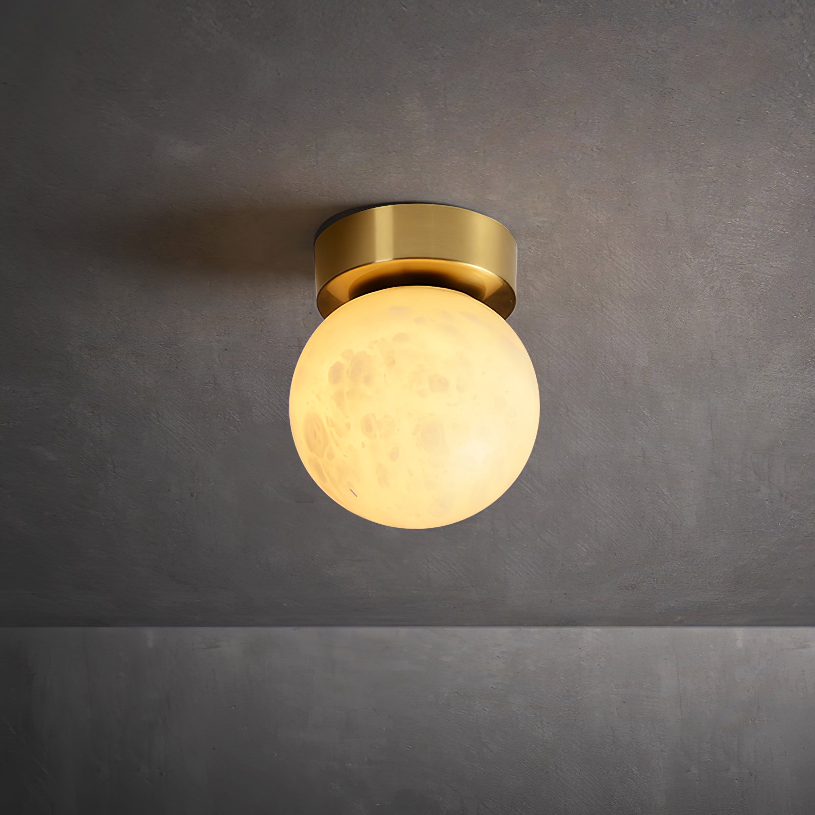 Otheyra Minimalist Alabaster Flush Mount Light - Blowlighting