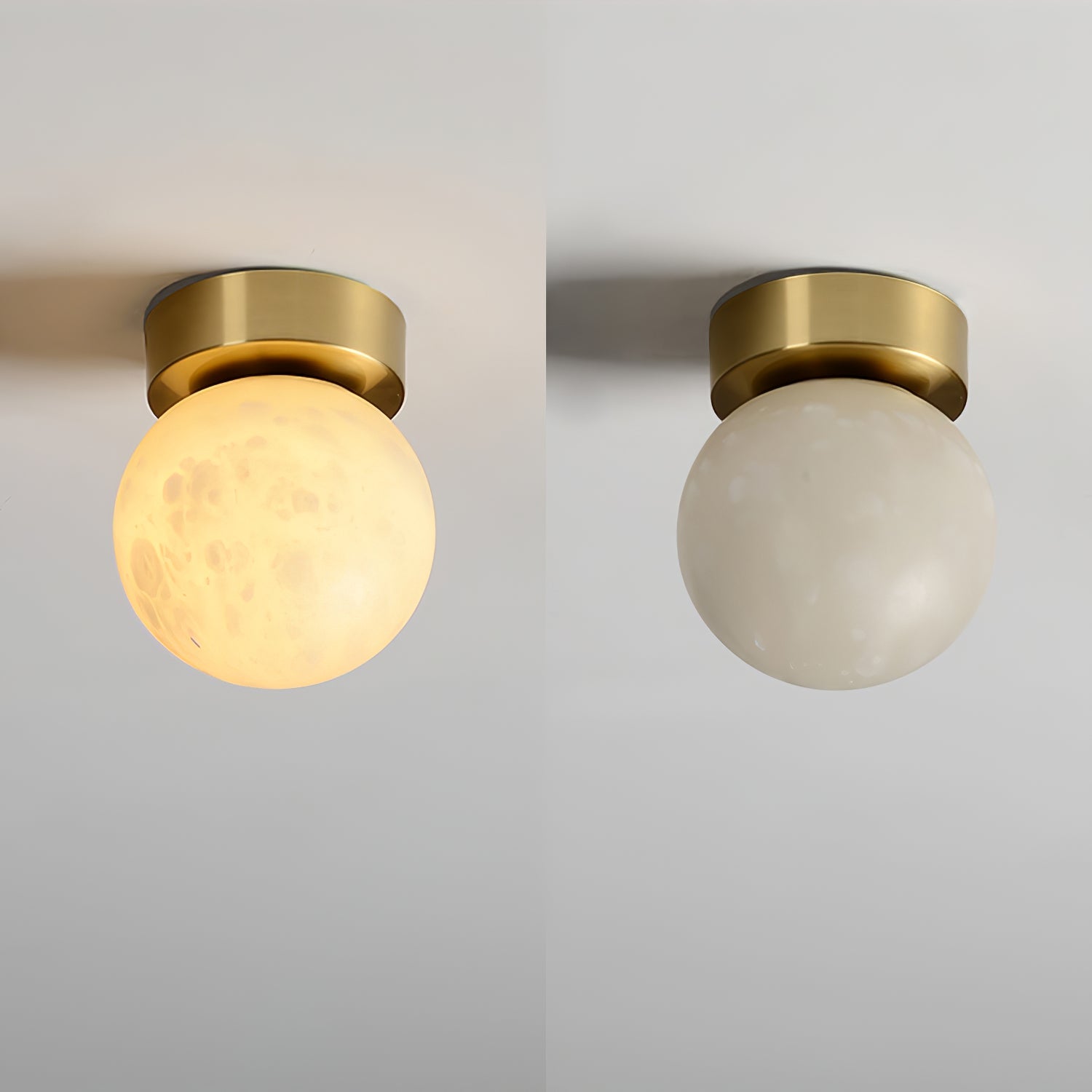 Otheyra Minimalist Alabaster Flush Mount Light - Blowlighting