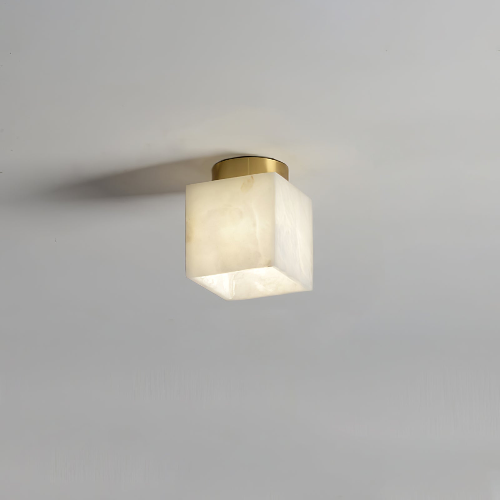 Otheyra Minimalist Alabaster Flush Mount Light - Blowlighting
