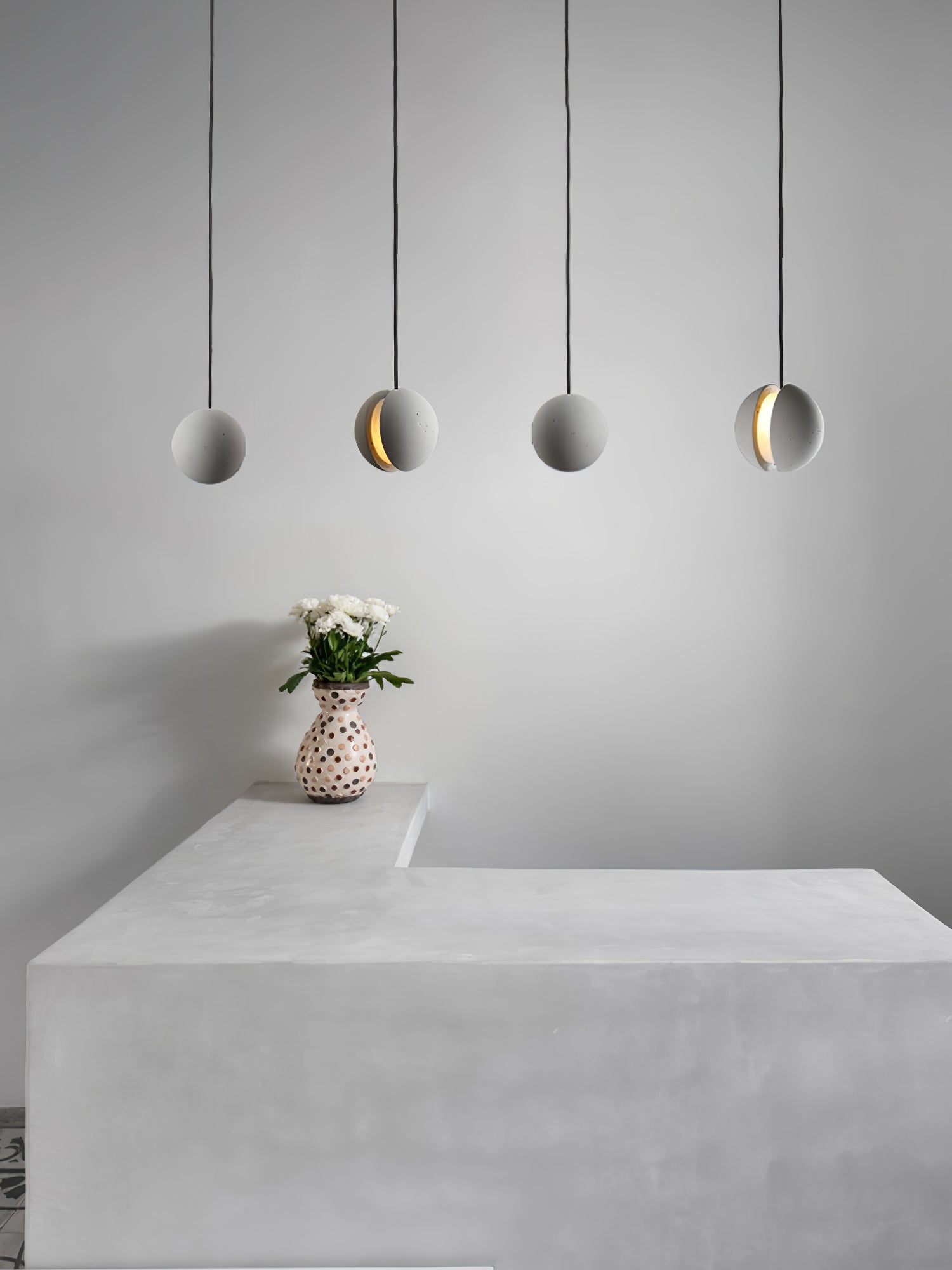 Moon Concrete Pendant Lamp - Blowlighting