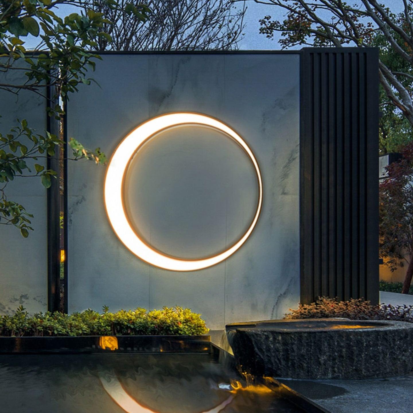 Zathee Circular LED Outdoor Wall Light - Blowlighting