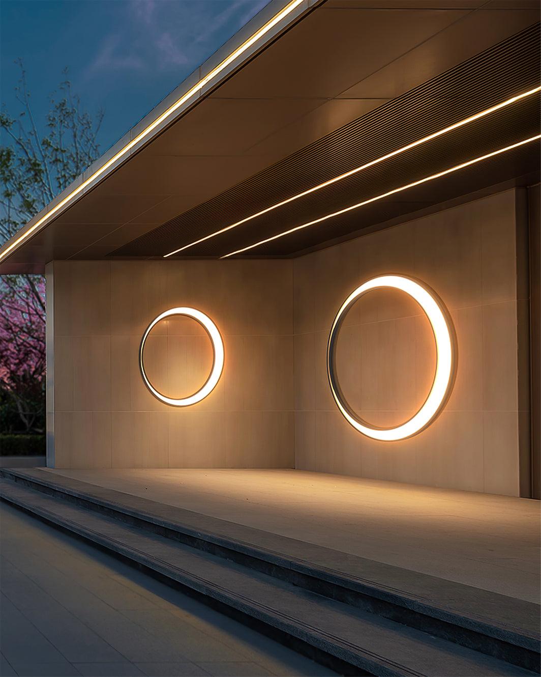 Zathee Circular LED Outdoor Wall Light - Blowlighting