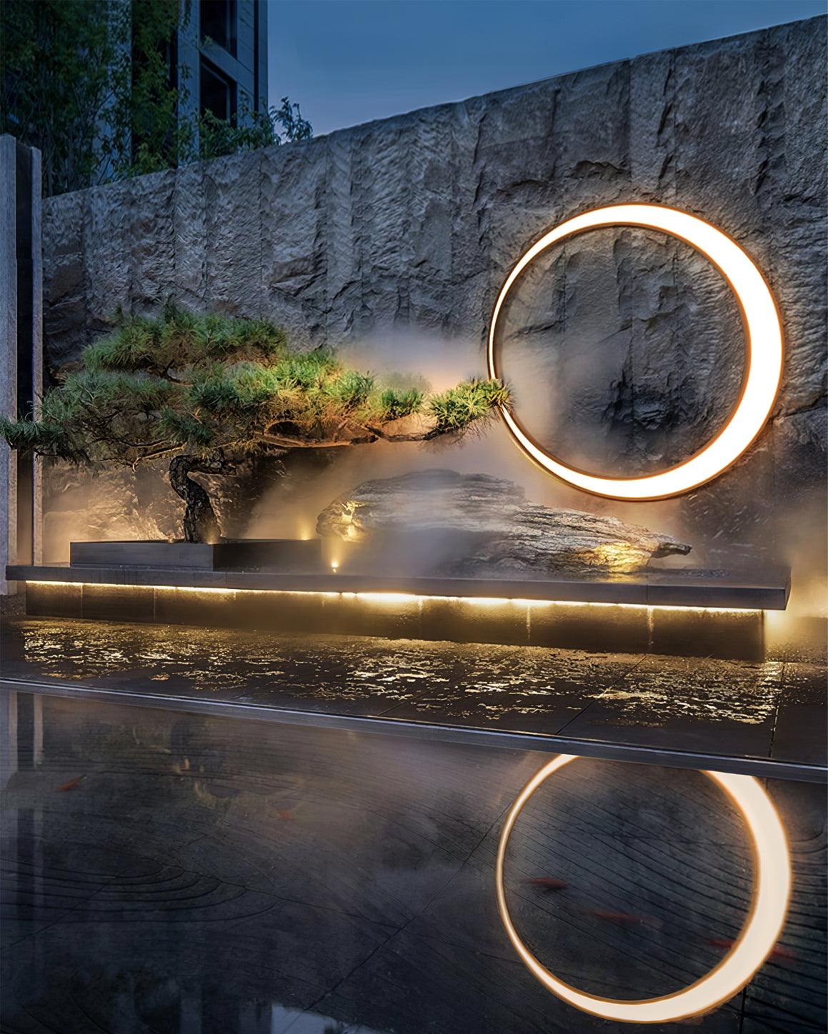 Zathee Circular LED Outdoor Wall Light - Blowlighting