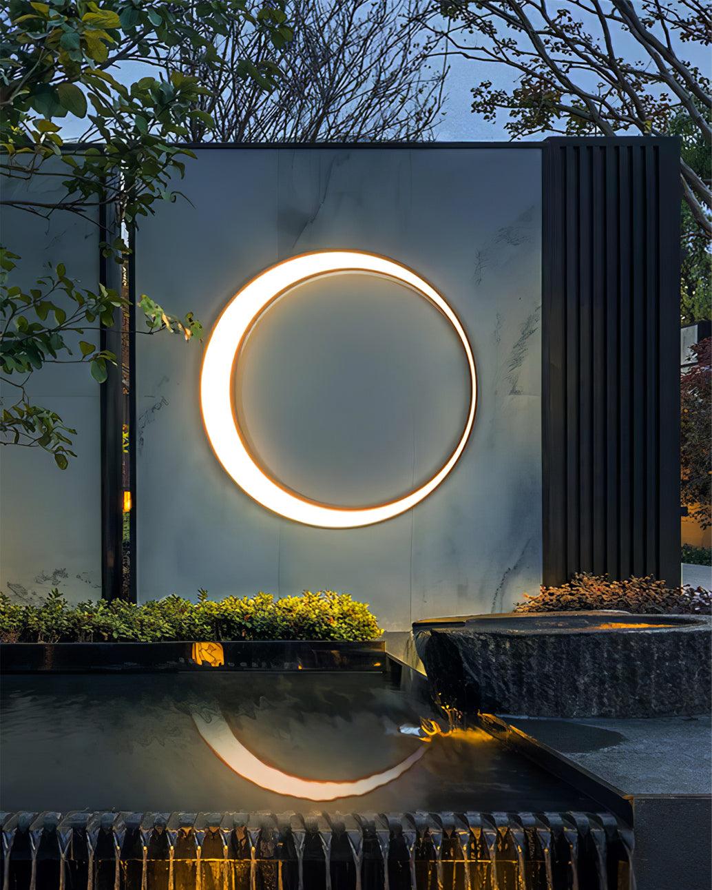 Zathee Circular LED Outdoor Wall Light - Blowlighting