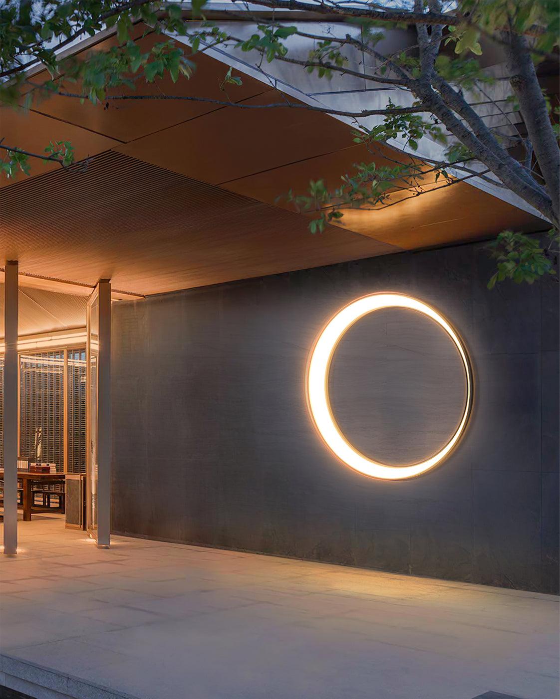 Zathee Circular LED Outdoor Wall Light - Blowlighting