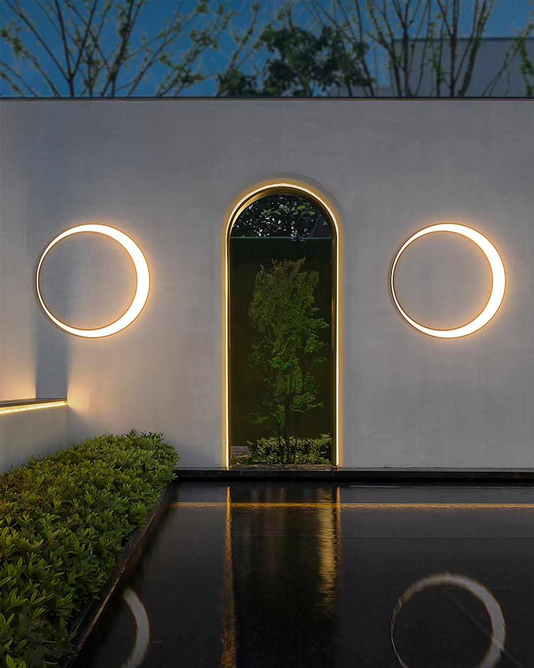 Zathee Circular LED Outdoor Wall Light - Blowlighting
