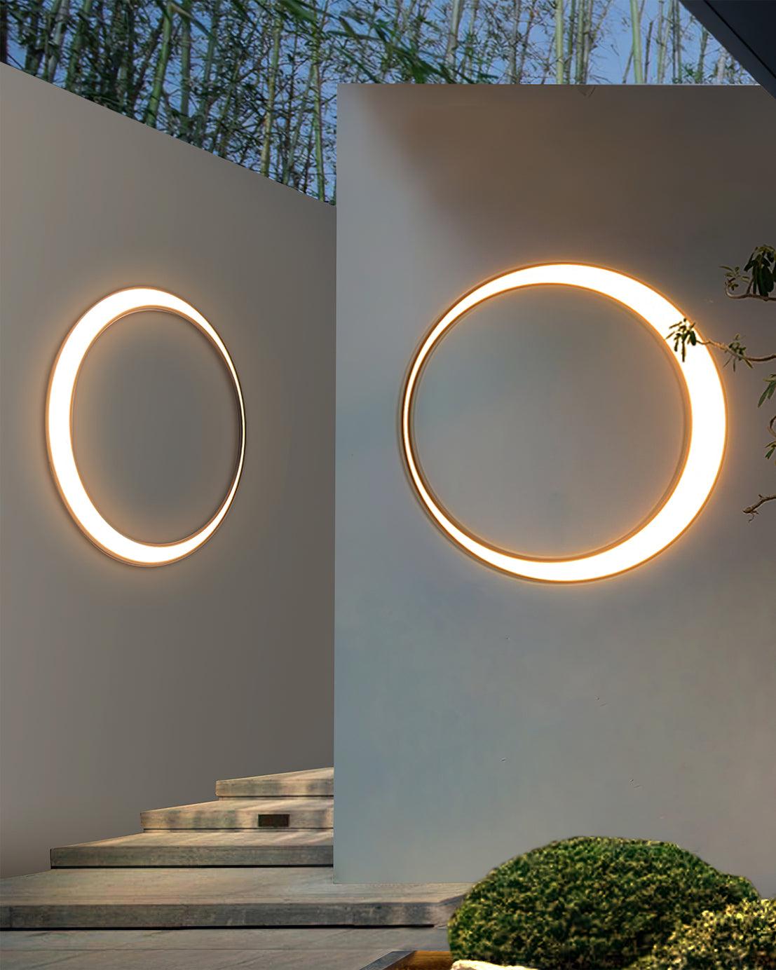 Zathee Circular LED Outdoor Wall Light - Blowlighting