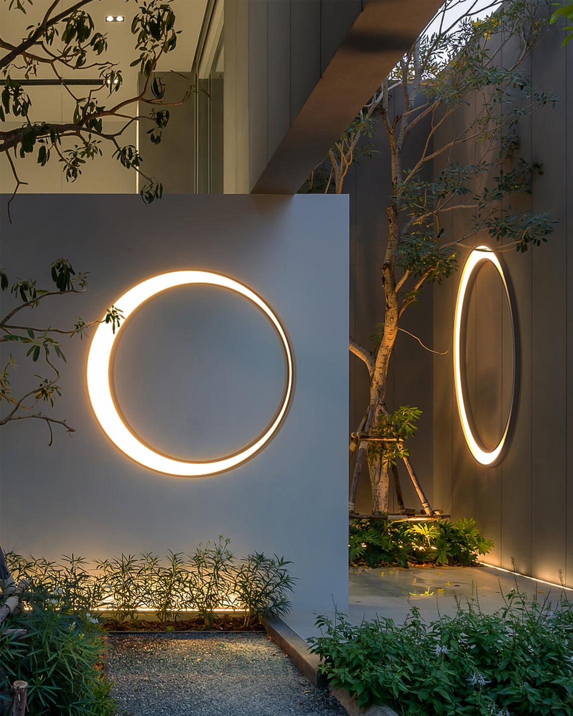 Zathee Circular LED Outdoor Wall Light - Blowlighting