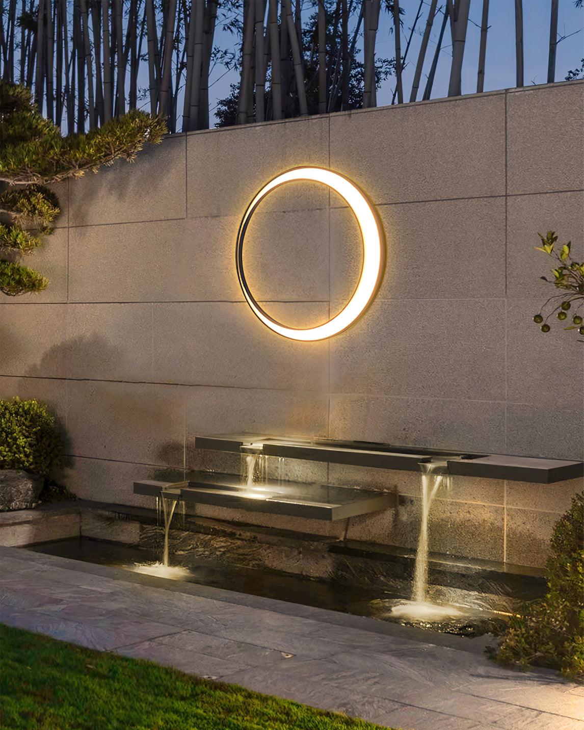 Zathee Circular LED Outdoor Wall Light - Blowlighting