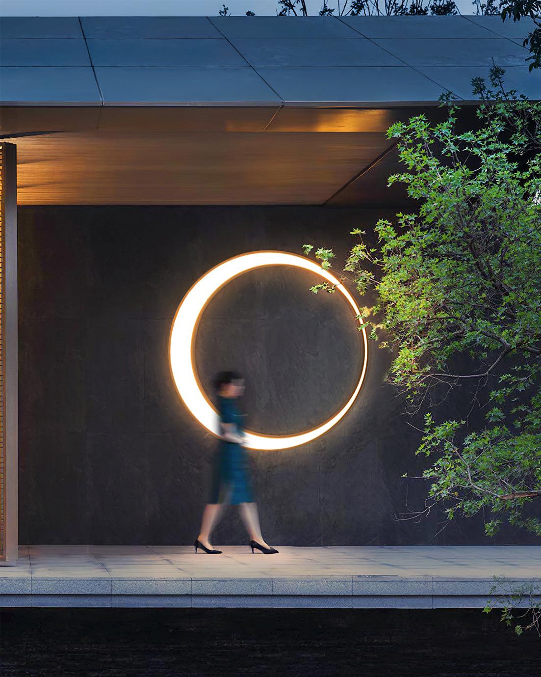 Zathee Circular LED Outdoor Wall Light - Blowlighting