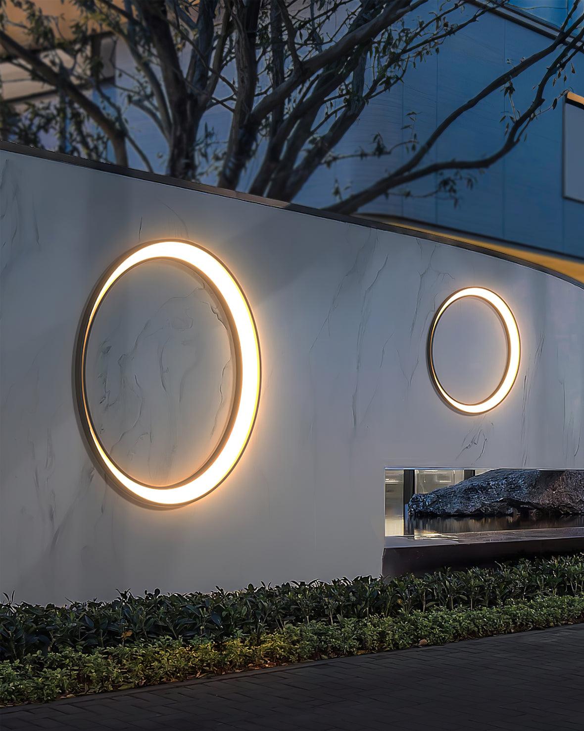 Zathee Circular LED Outdoor Wall Light - Blowlighting