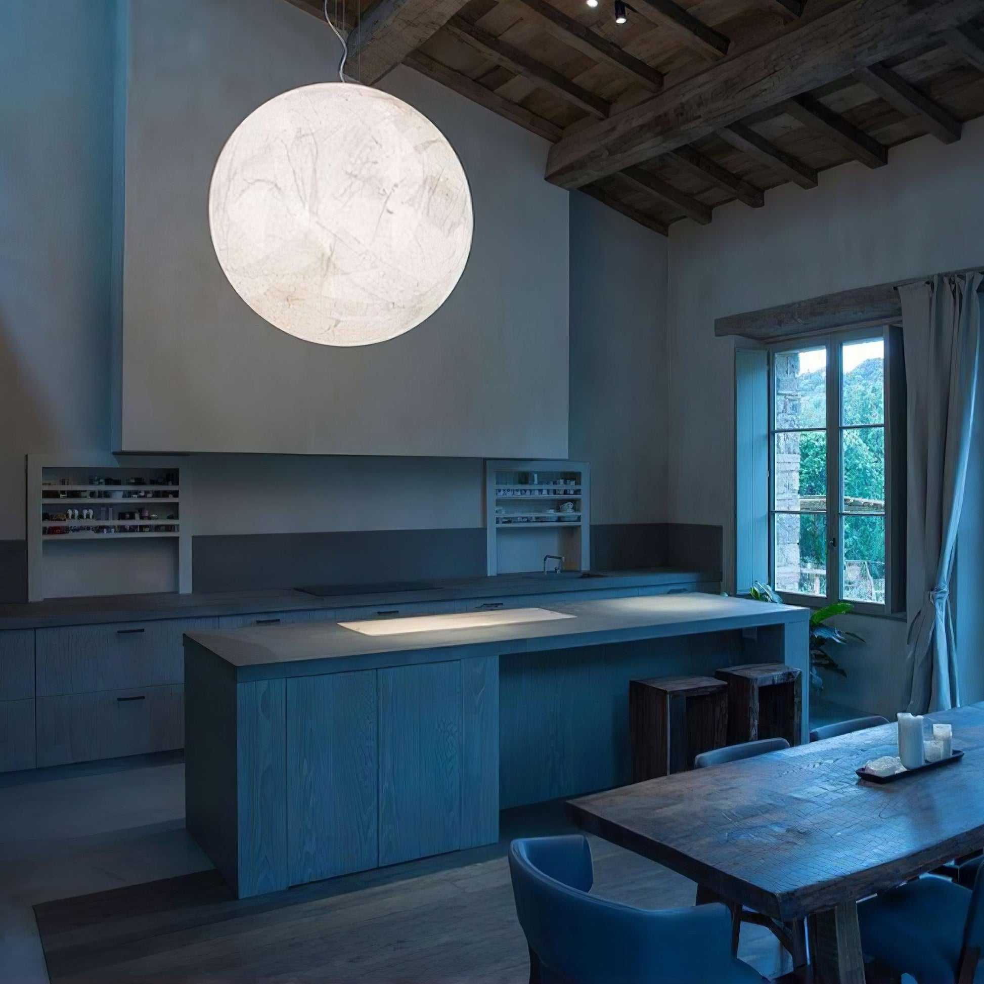 Globe Minimalist Silk Pendant Lamp - Blowlighting