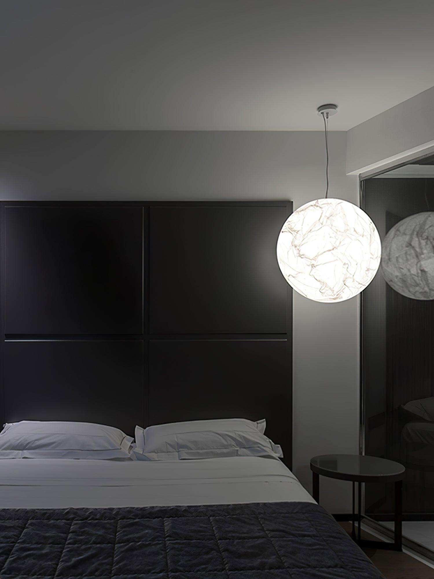 Globe Minimalist Silk Pendant Lamp - Blowlighting