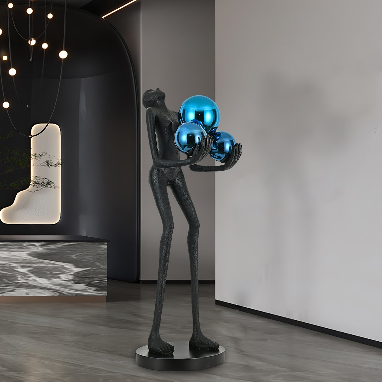 Erthearae Abstract Iron Floor Lamp - Blowlighting