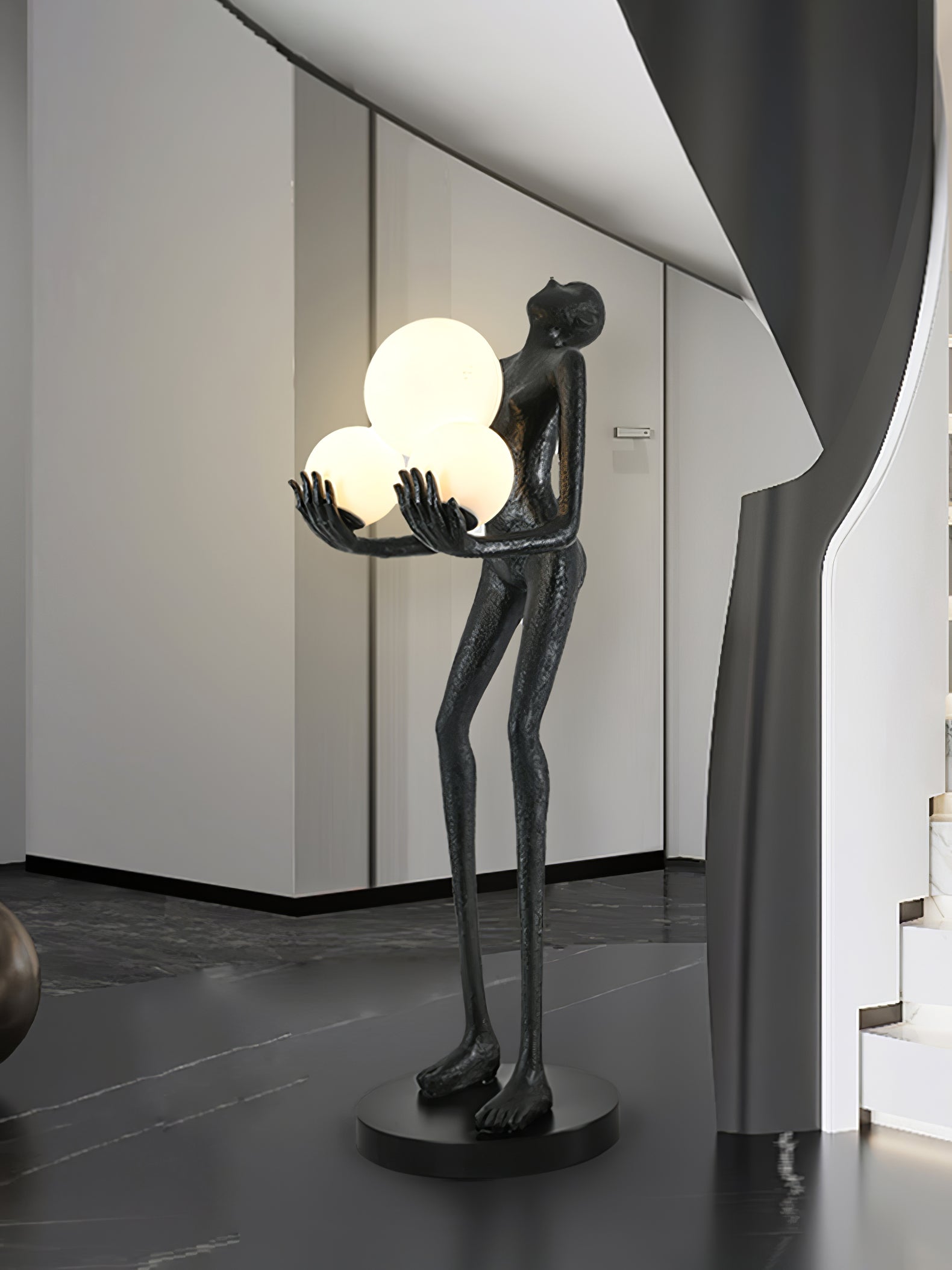 Erthearae Abstract Iron Floor Lamp - Blowlighting