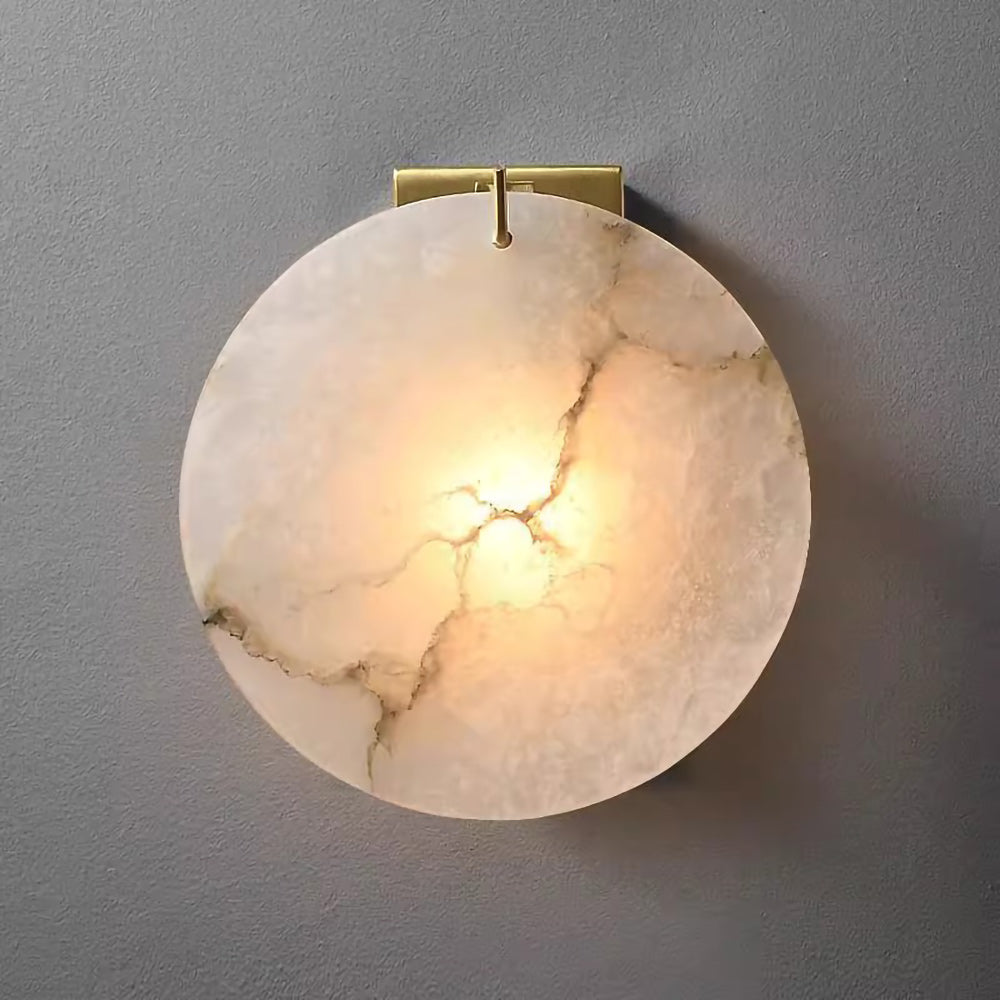 Moonshade Contemporary Art Alabaster Wall Sconce