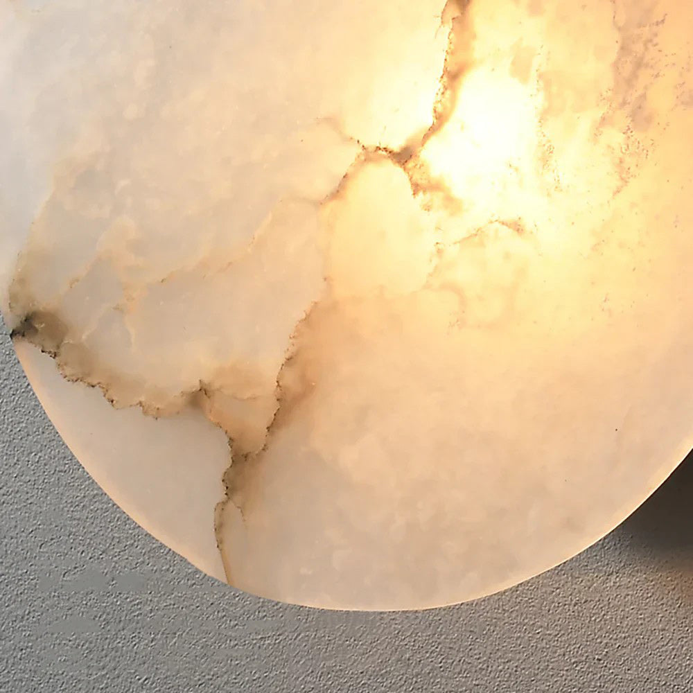 Moonshade Contemporary Art Alabaster Wall Sconce