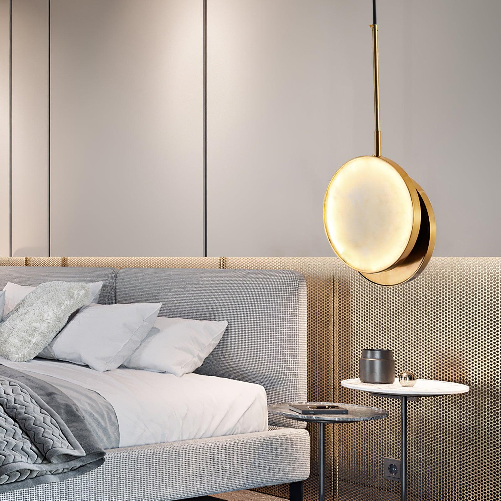 Synoryra Dual Disc Alabaster Pendant Light - Blowlighting