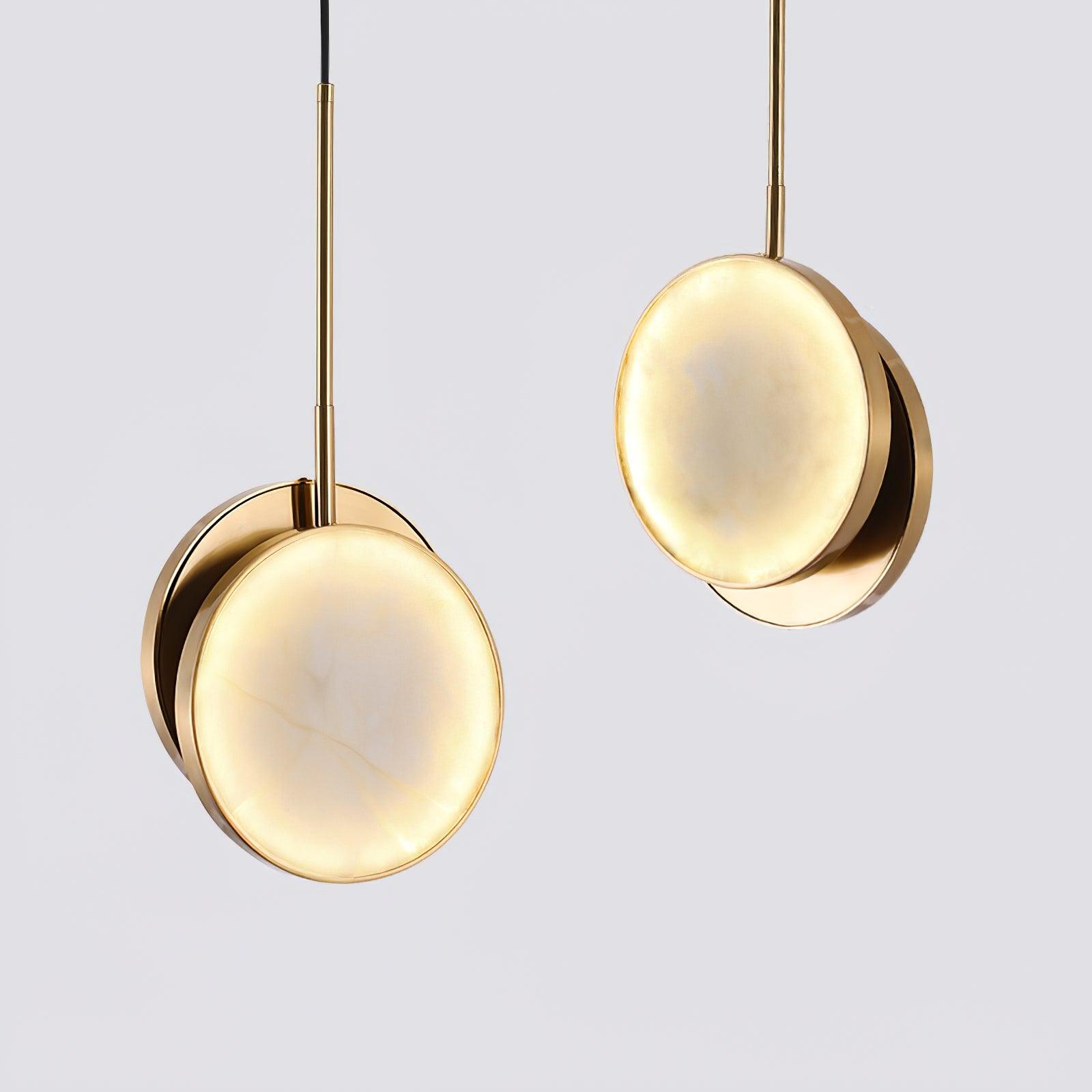 Synoryra Dual Disc Alabaster Pendant Light - Blowlighting