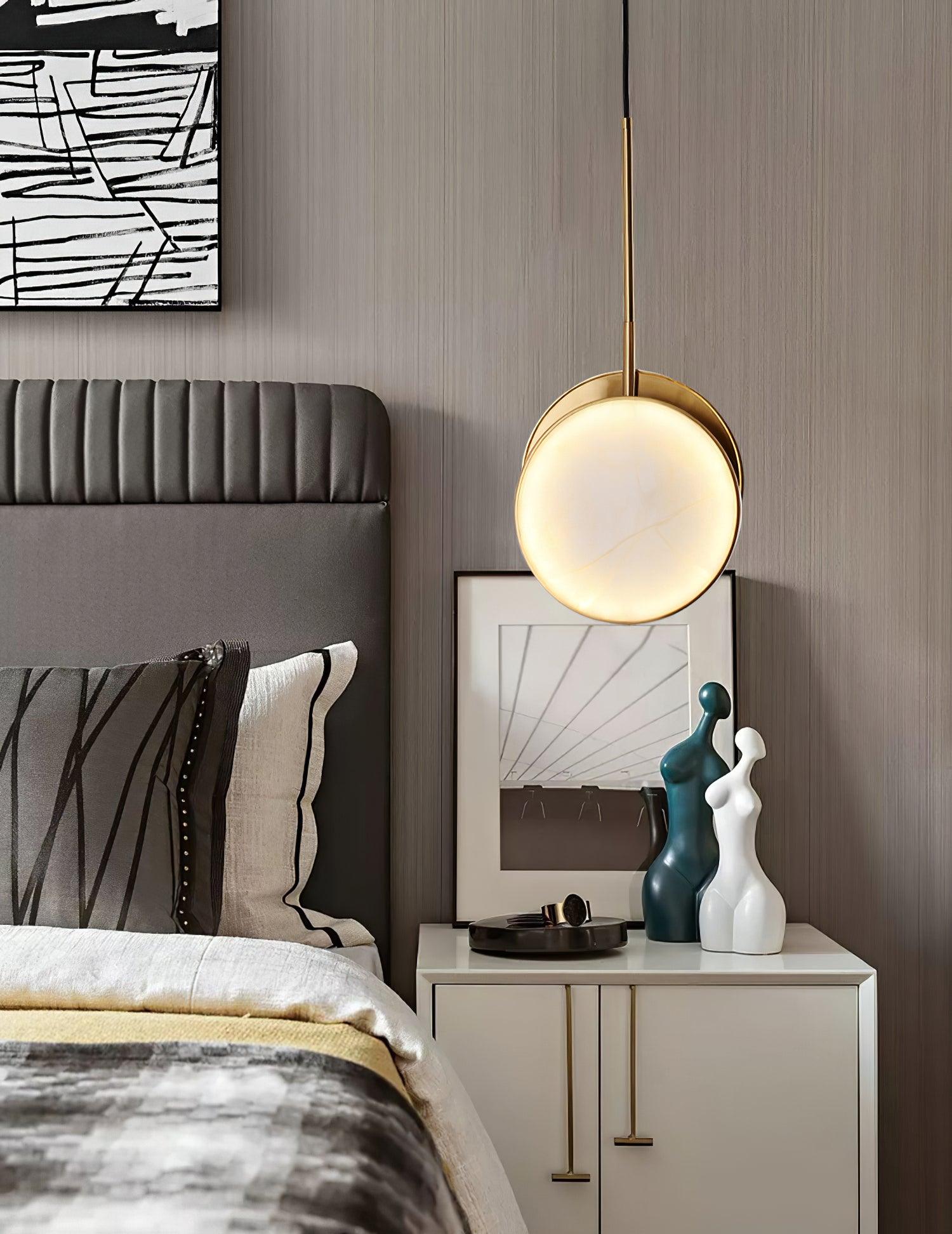 Synoryra Dual Disc Alabaster Pendant Light - Blowlighting