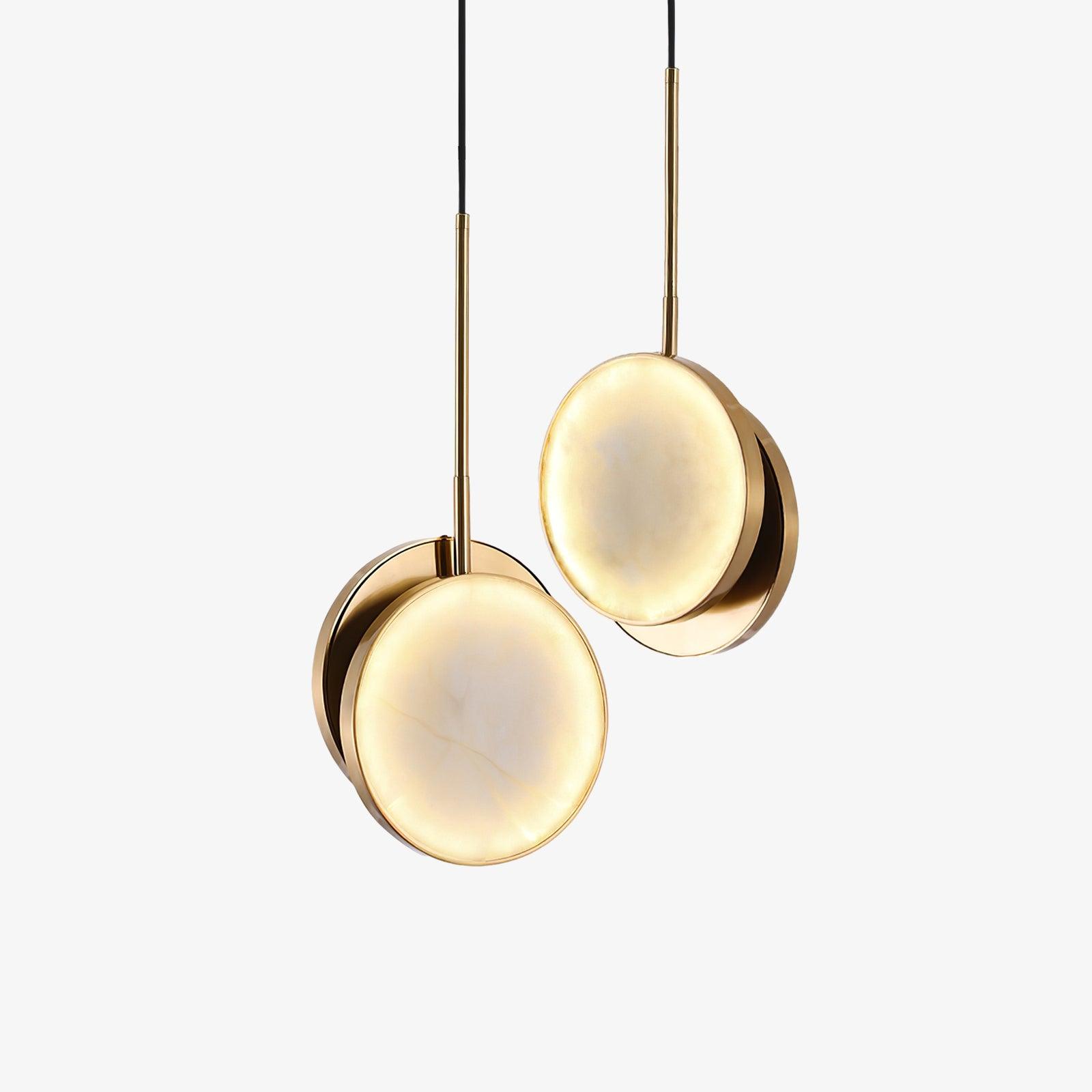 Synoryra Dual Disc Alabaster Pendant Light - Blowlighting