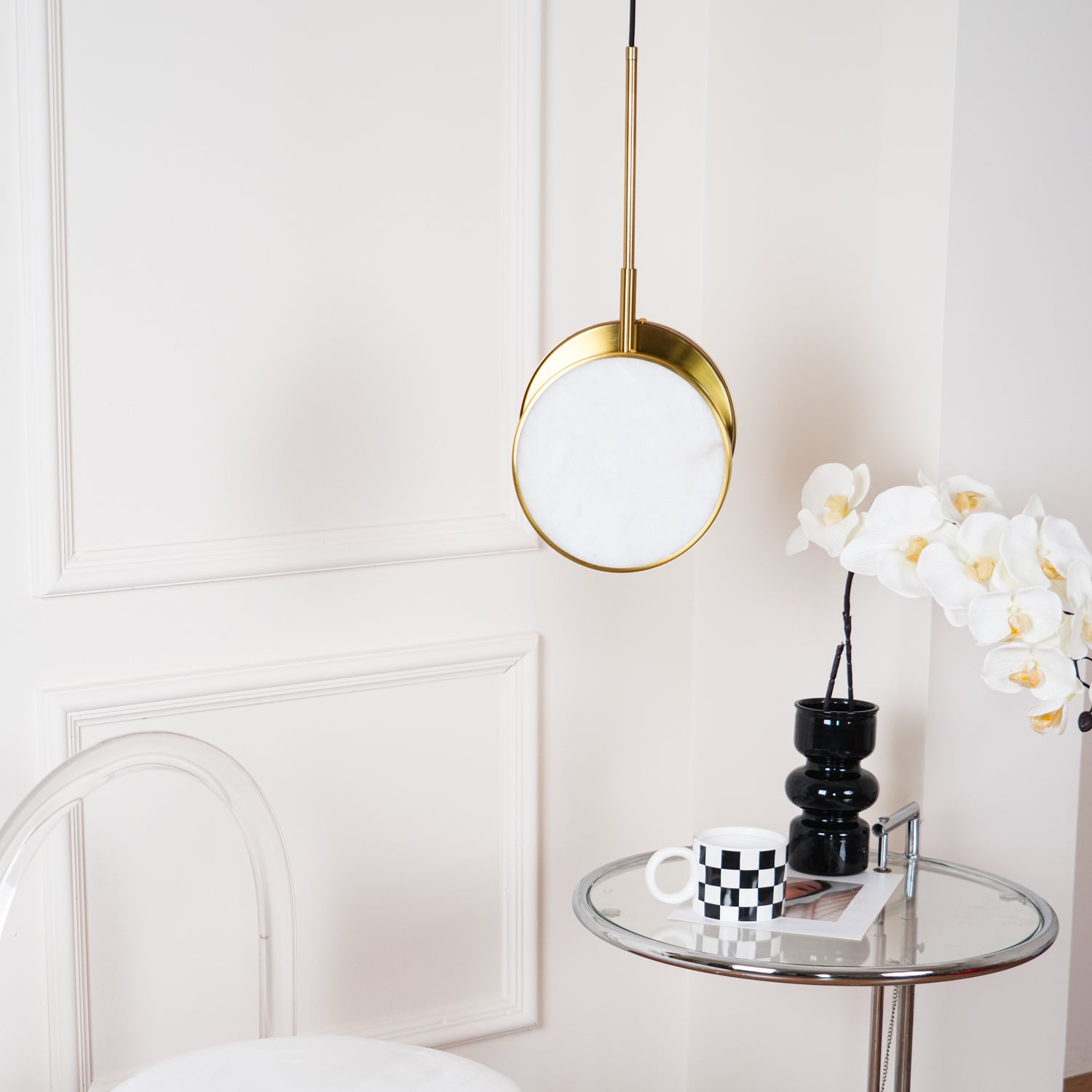 Synoryra Dual Disc Alabaster Pendant Light - Blowlighting