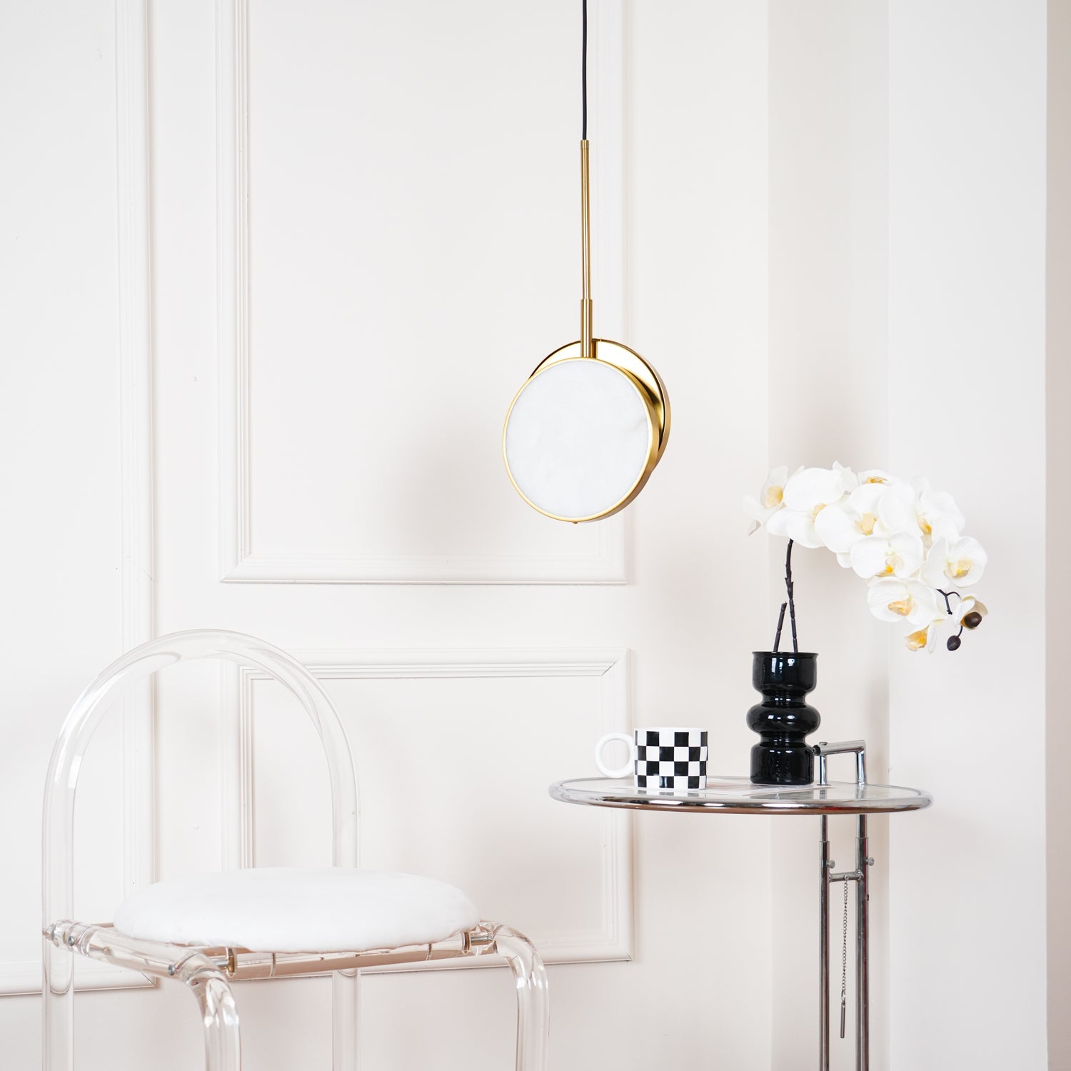 Synoryra Dual Disc Alabaster Pendant Light - Blowlighting